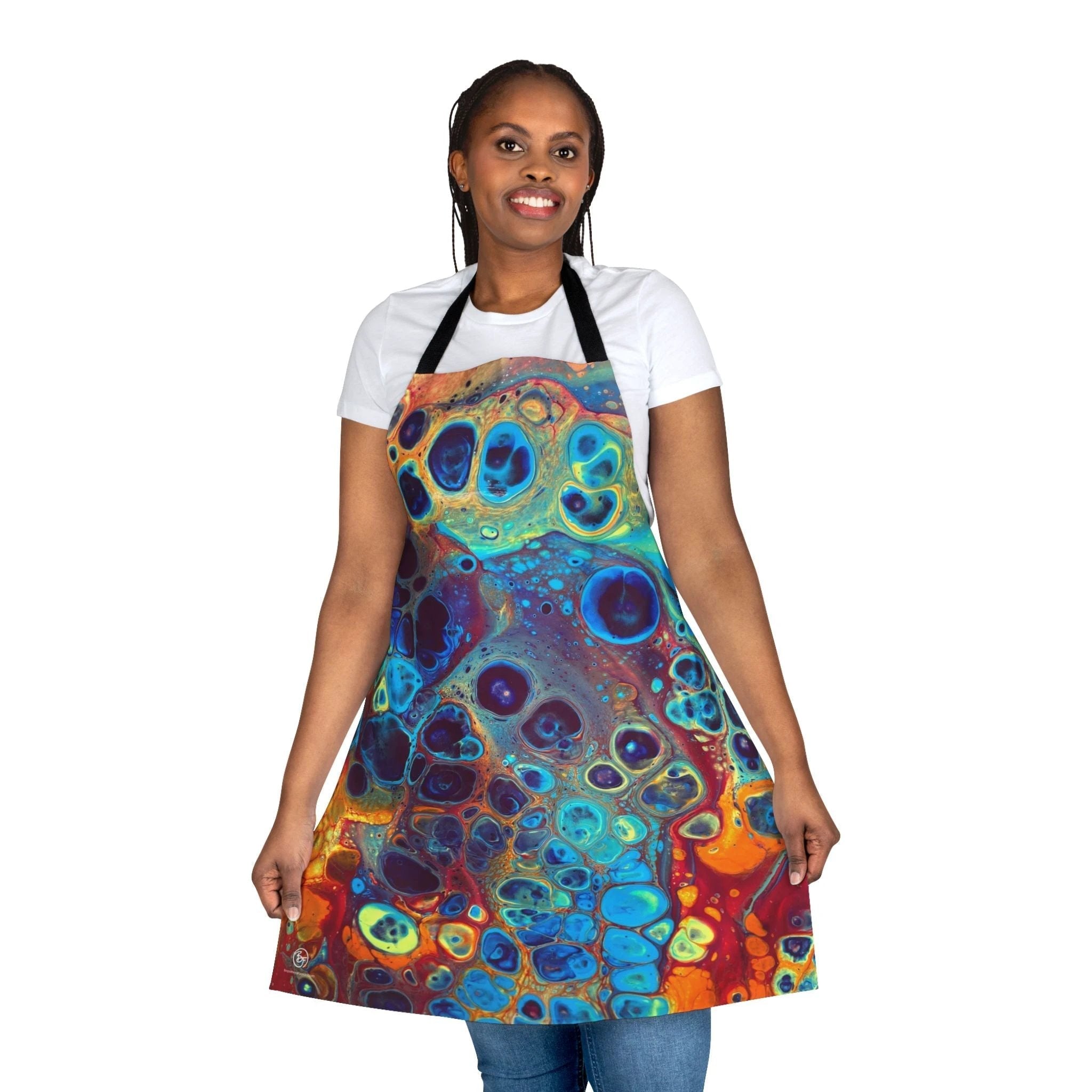 Bespattered Facade Intergalactic Rainbow Tie-Back Canvas Apron by Bespattered Facade