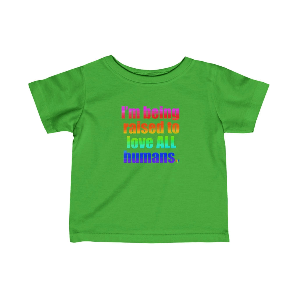 Bespattered Facade Love All Humans Infant Fine Jersey Tee by Bespattered Facade