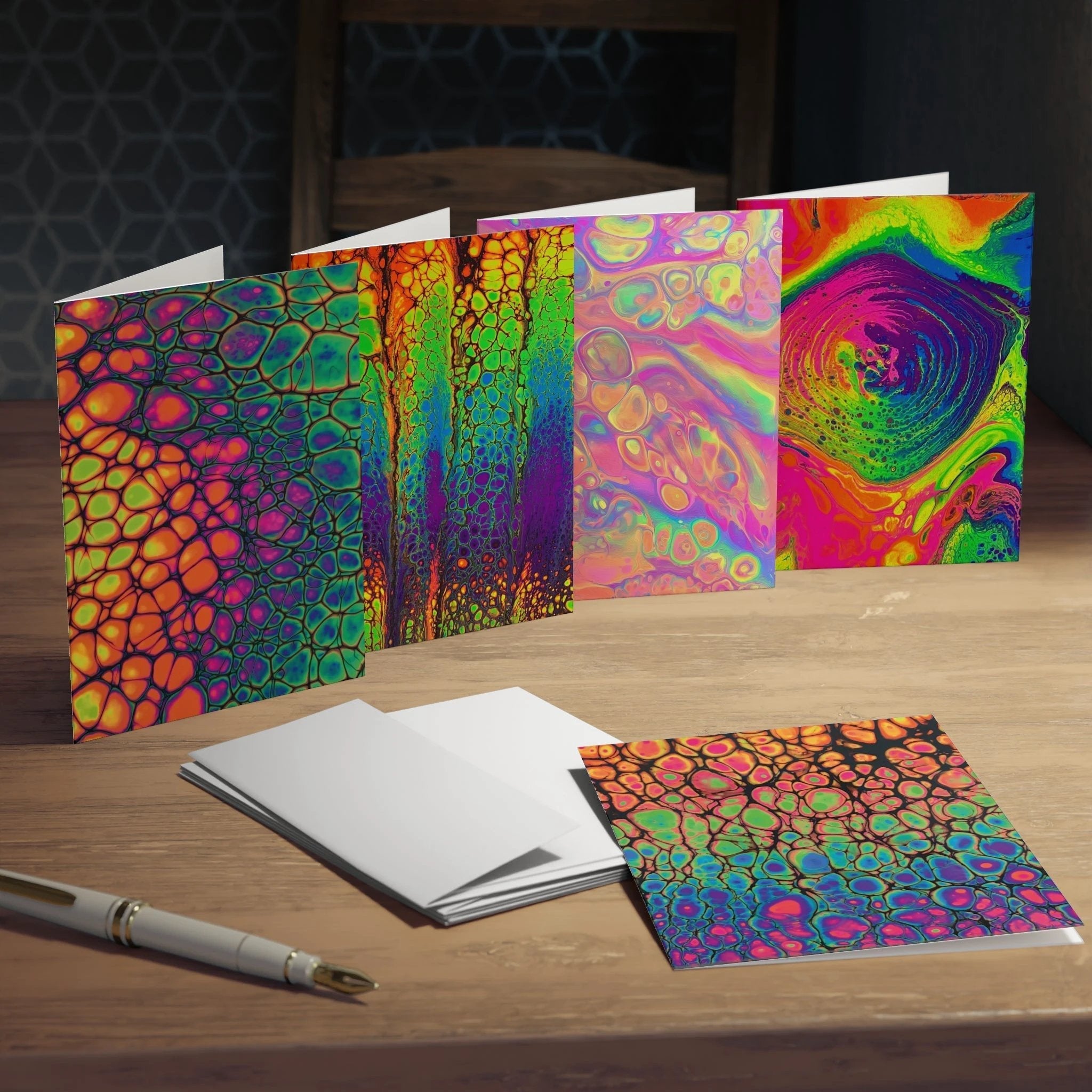 Bespattered Facade Multi-Design Greeting Cards (5-Pack) – Blank Inside by Bespattered Facade