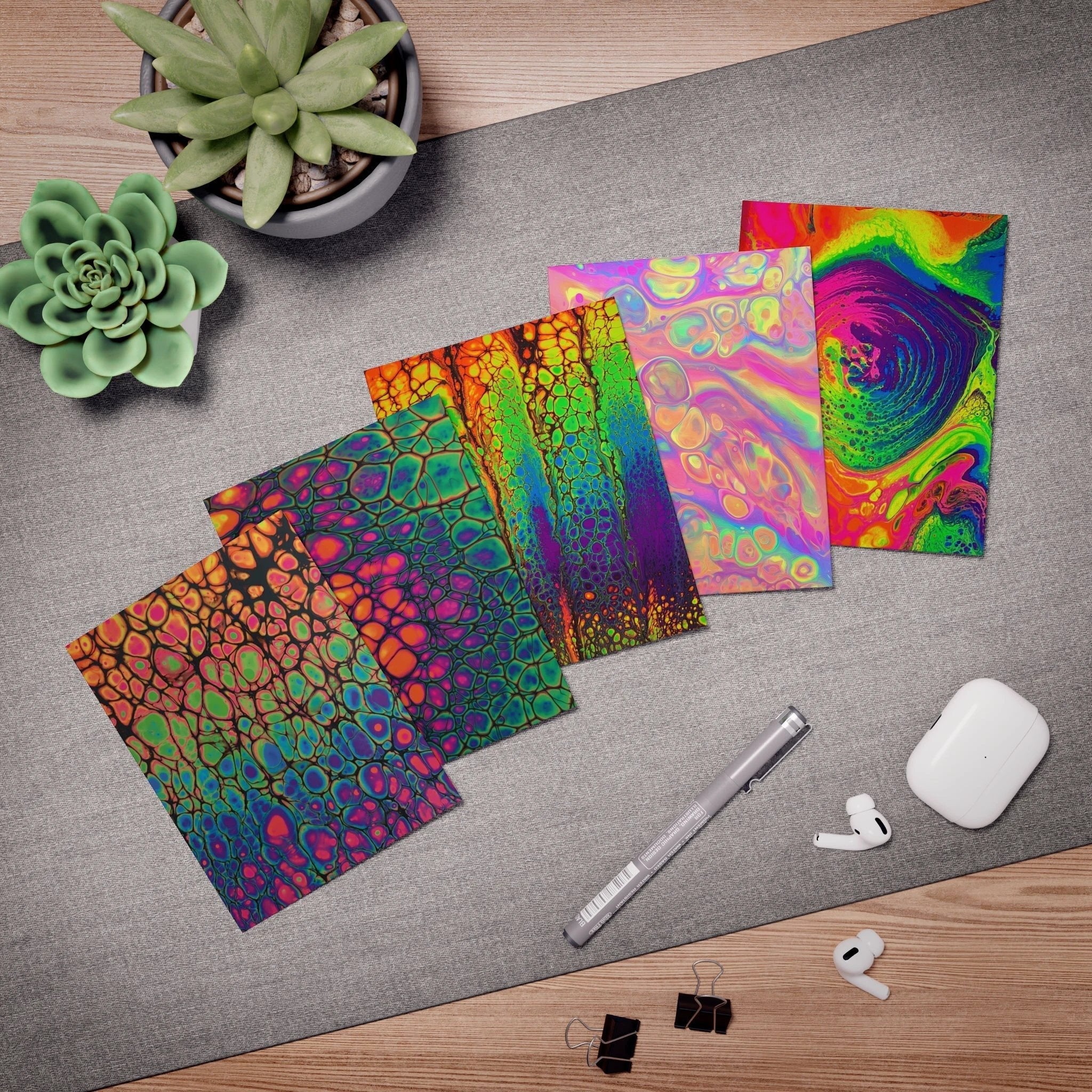 Bespattered Facade Multi-Design Greeting Cards (5-Pack) – Blank Inside by Bespattered Facade