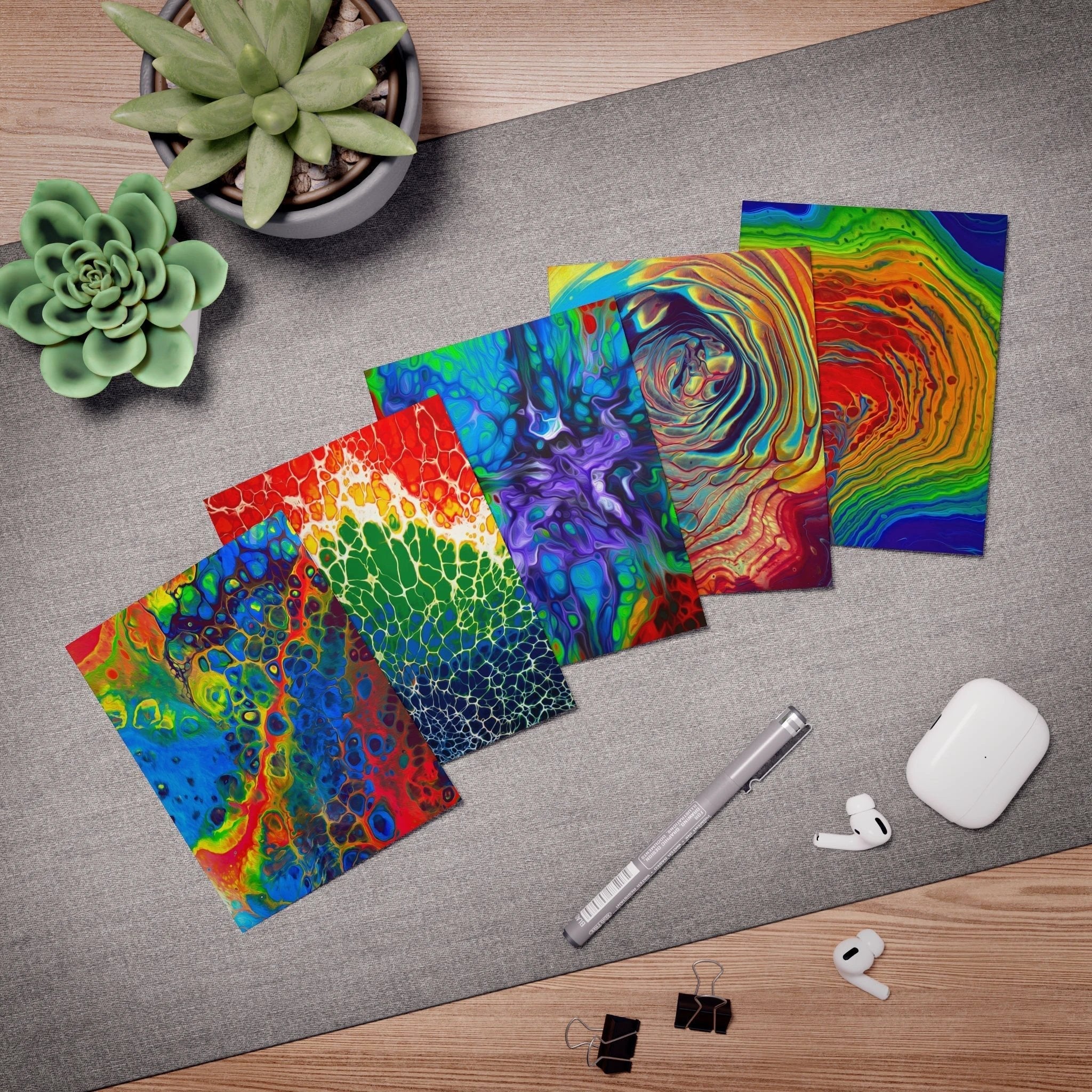 Bespattered Facade Multi-Design Greeting Cards (5-Pack) – Blank Inside by Bespattered Facade