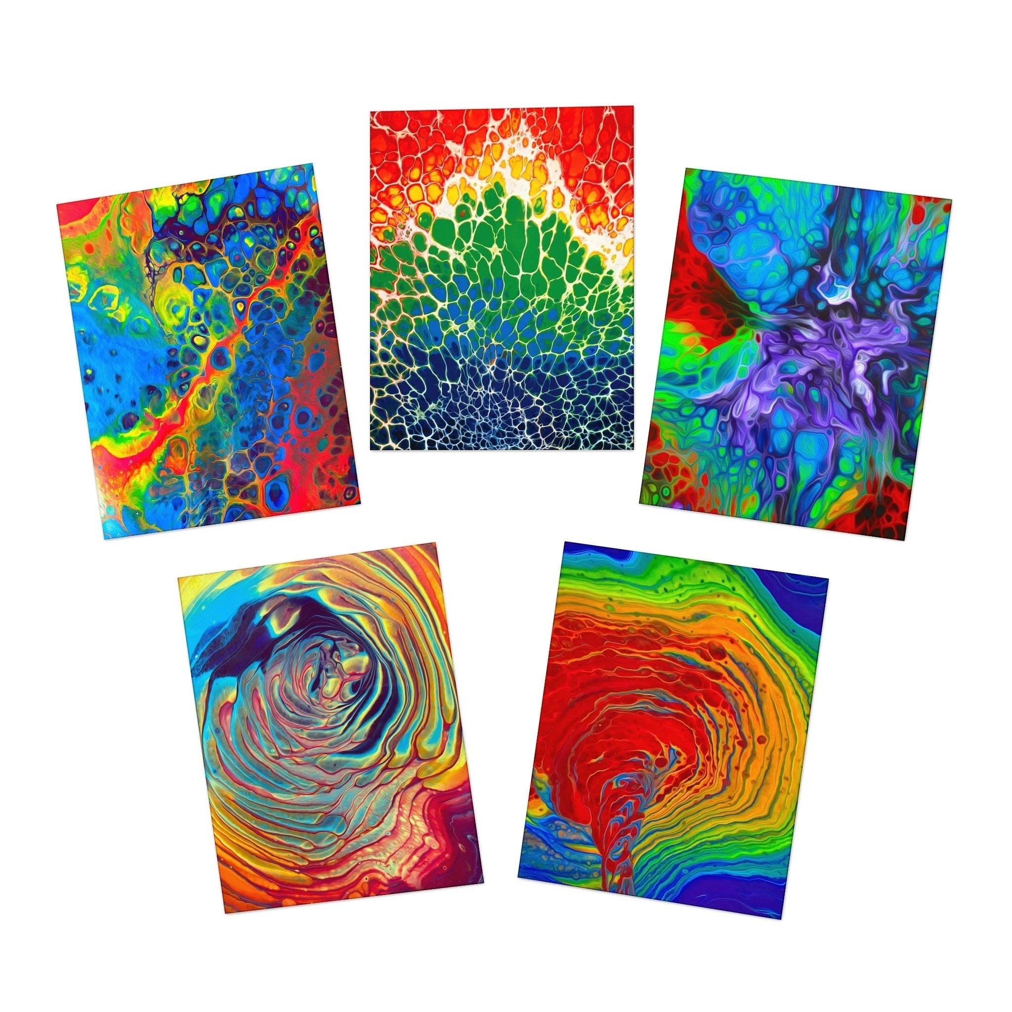Bespattered Facade Multi-Design Greeting Cards (5-Pack) – Blank Inside by Bespattered Facade