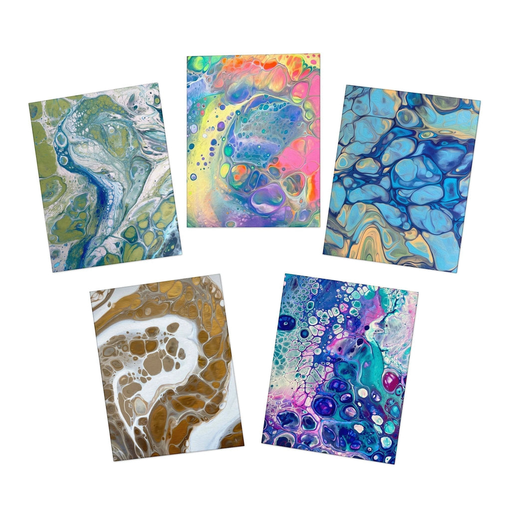 Bespattered Facade Multi - Design Greeting Cards (5 - Pack) – Blank Inside