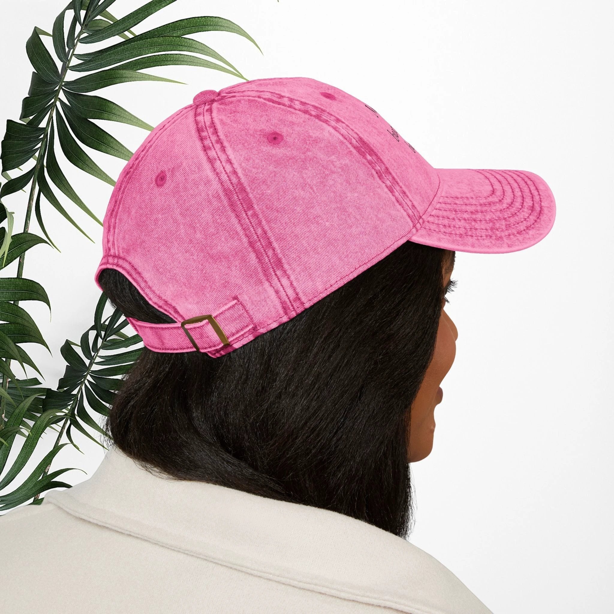 Bespattered Facade "My Tummy Hurts" Black Embroidered Vintage Cap by Bespattered Facade