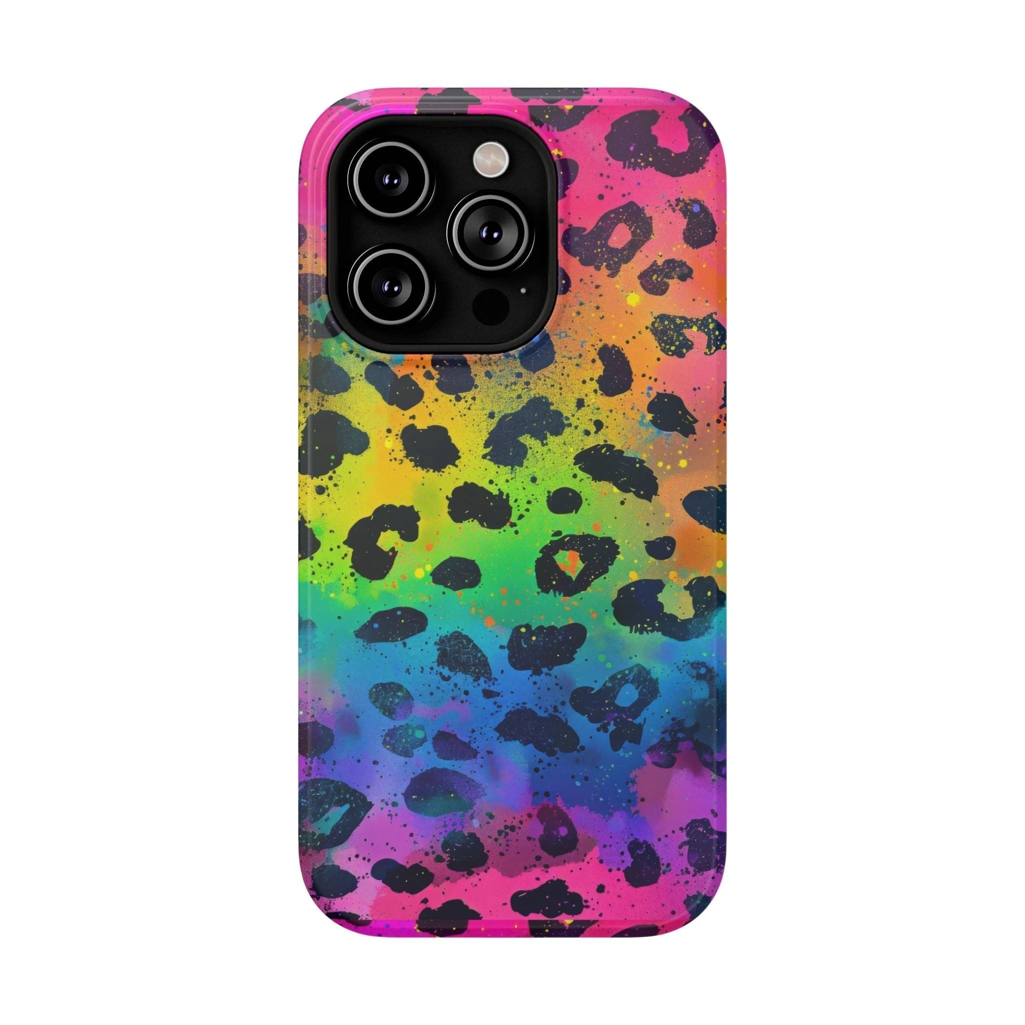 Bespattered Facade Neon Leopard Impact-Resistant Case by Bespattered Facade