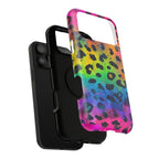 Bespattered Facade Neon Leopard Impact-Resistant Case by Bespattered Facade