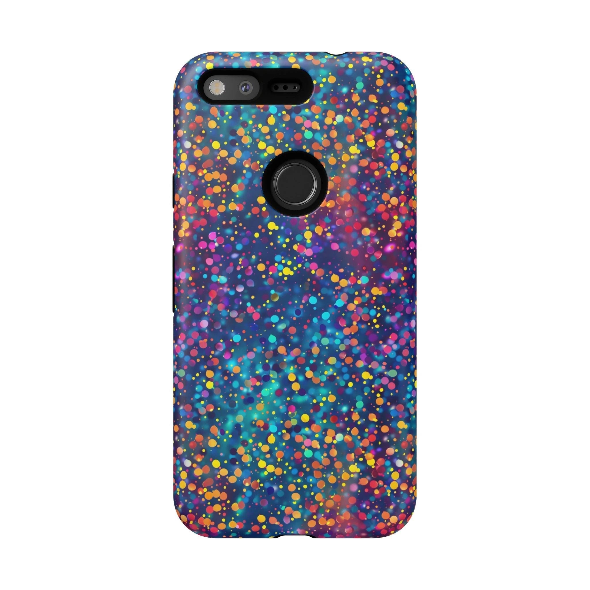 Bespattered Facade Party Time Rainbow Confetti Dots Tough Case by Bespattered Facade