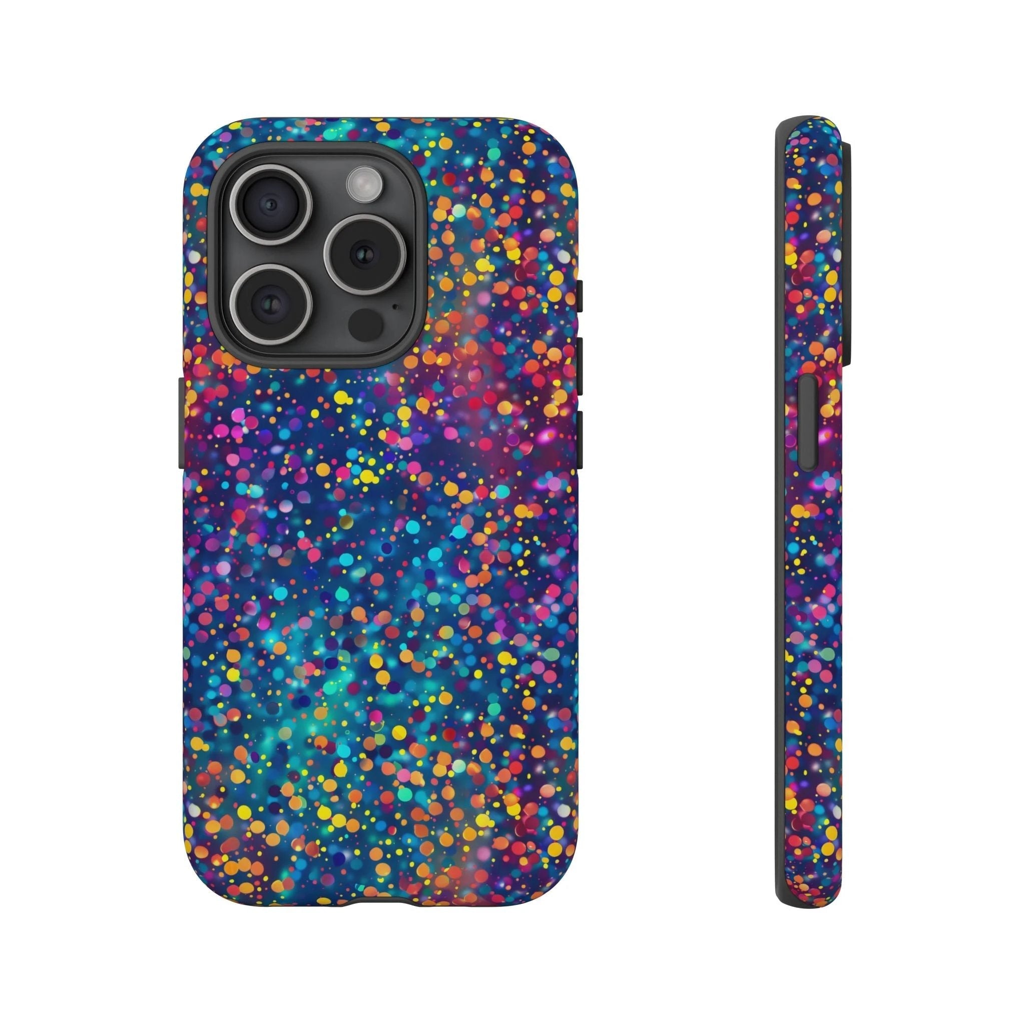 Bespattered Facade Party Time Rainbow Confetti Dots Tough Case by Bespattered Facade