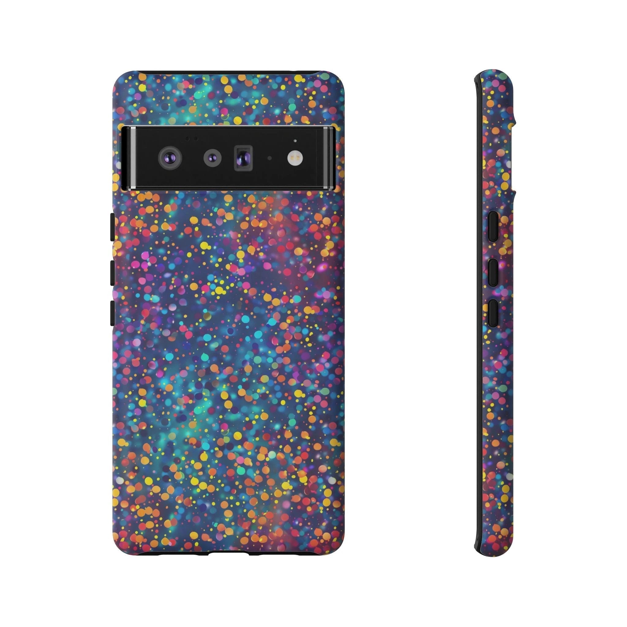 Bespattered Facade Party Time Rainbow Confetti Dots Tough Case by Bespattered Facade