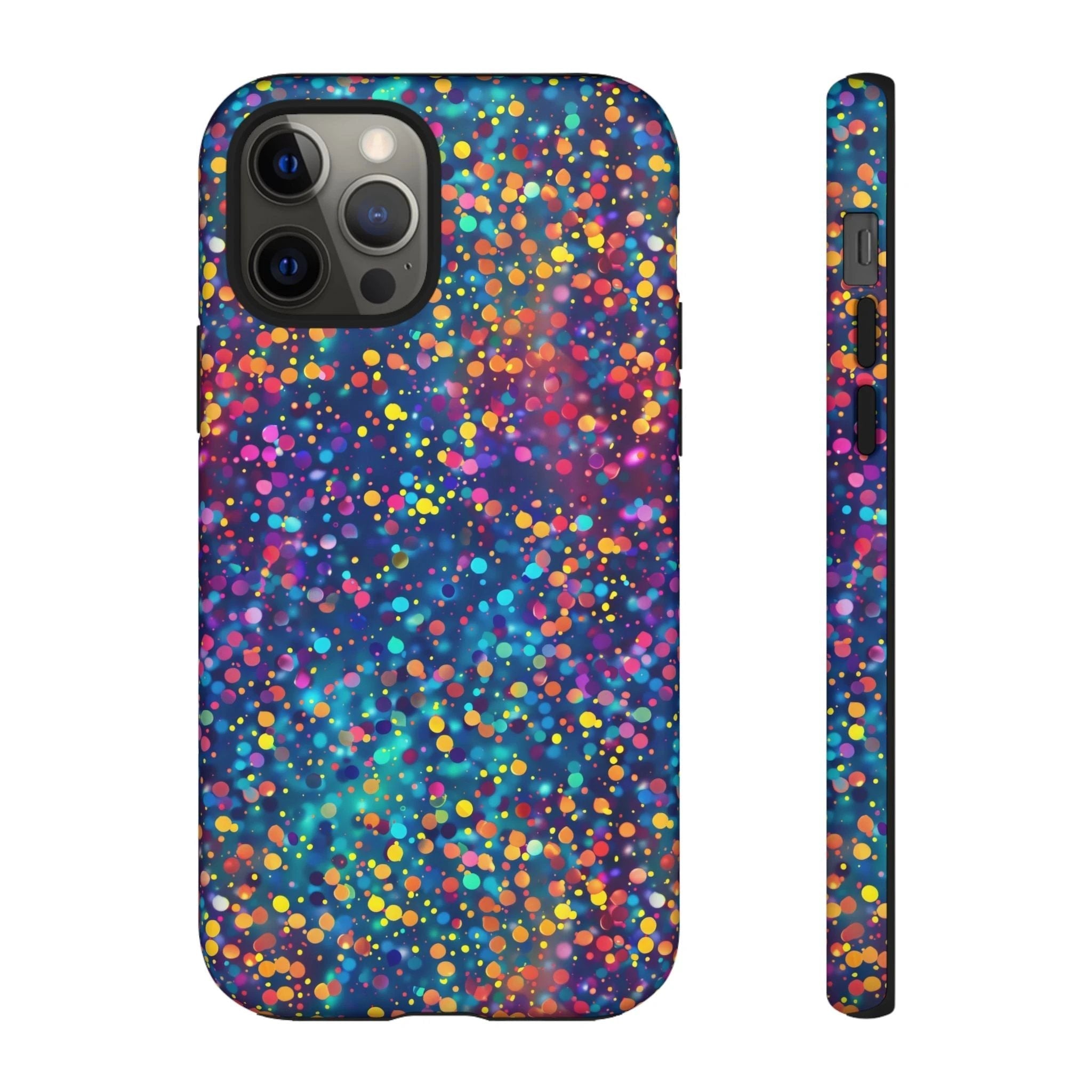 Bespattered Facade Party Time Rainbow Confetti Dots Tough Case by Bespattered Facade