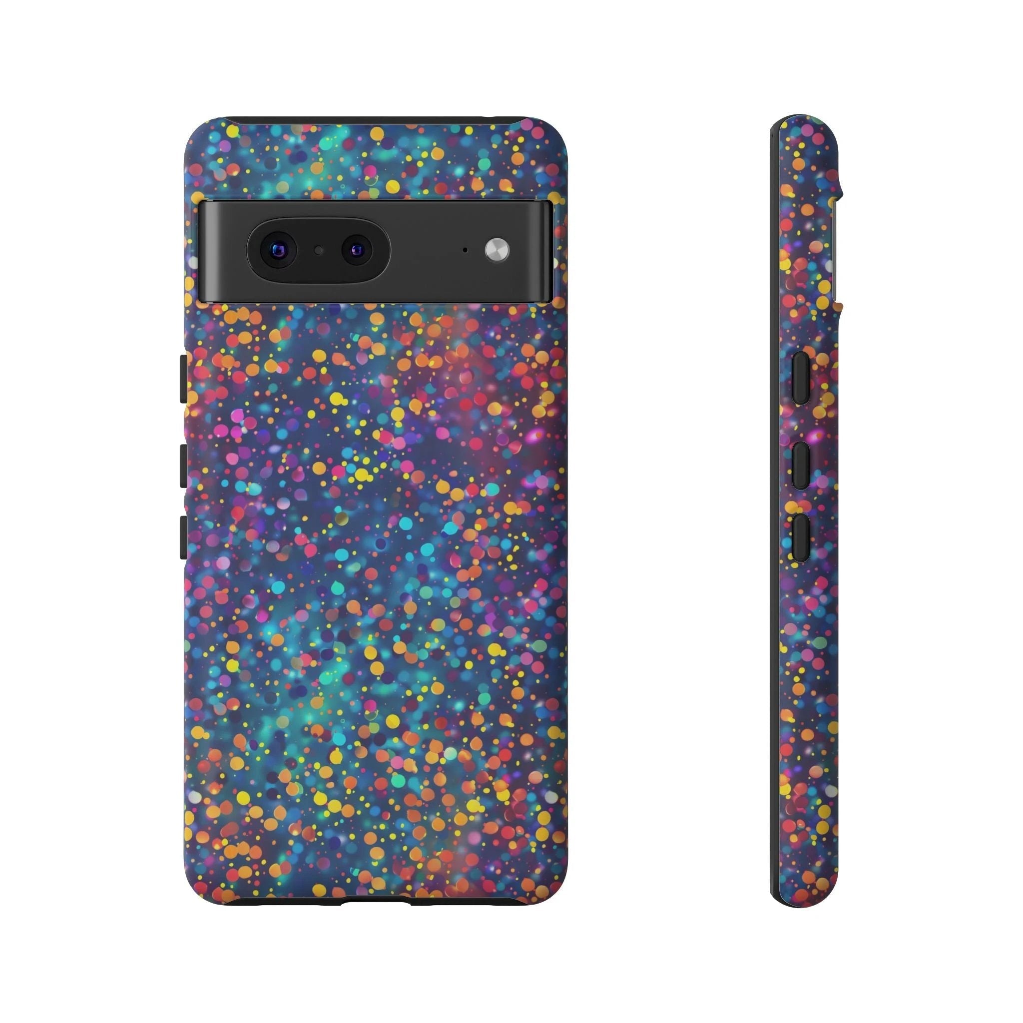 Bespattered Facade Party Time Rainbow Confetti Dots Tough Case by Bespattered Facade