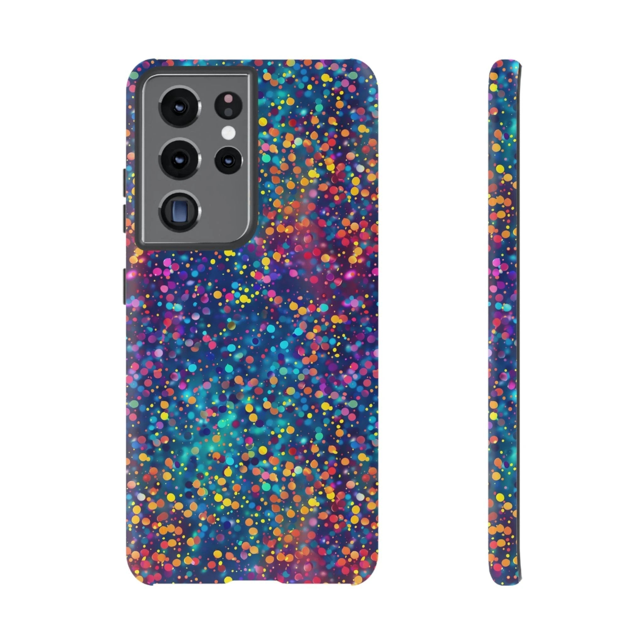 Bespattered Facade Party Time Rainbow Confetti Dots Tough Case by Bespattered Facade