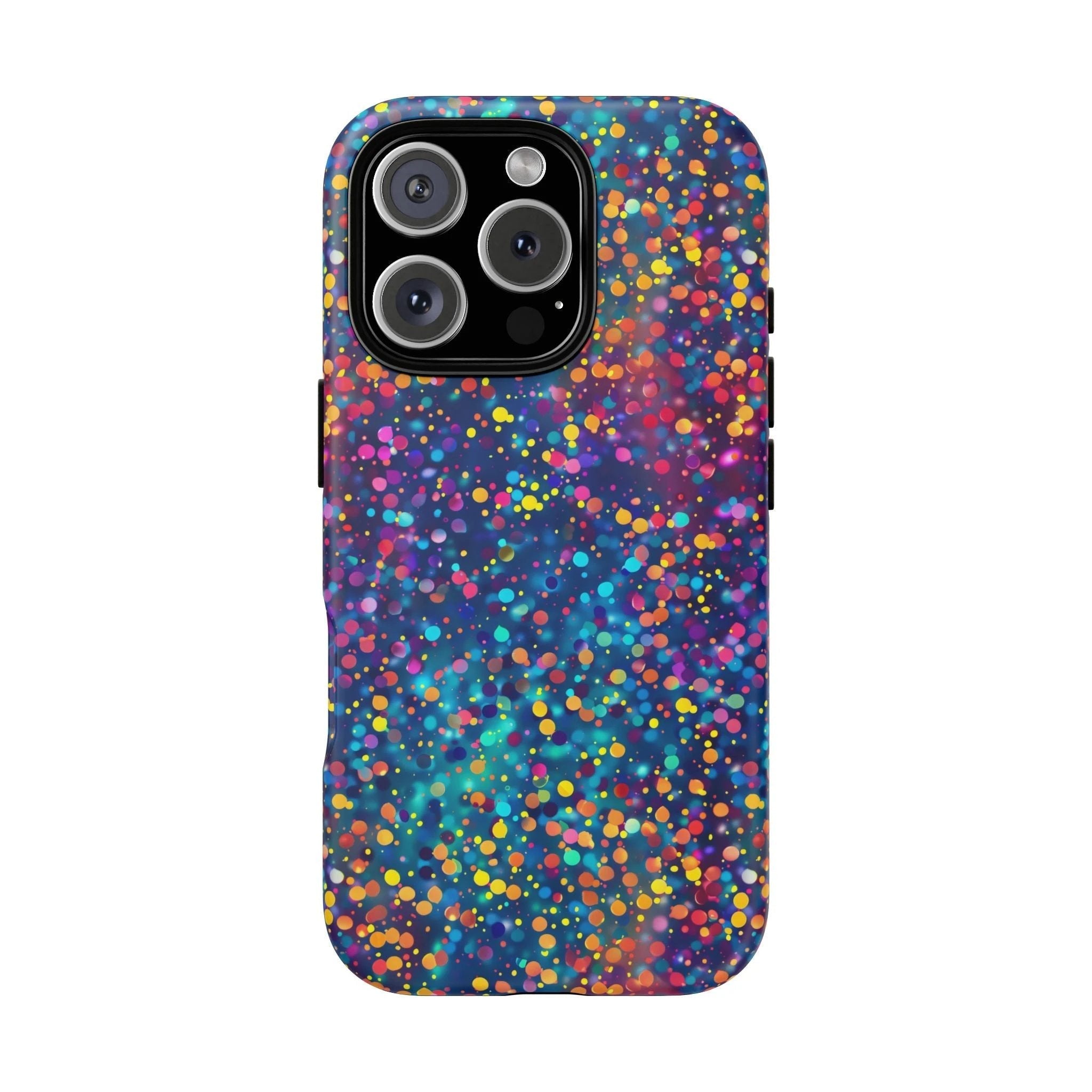 Bespattered Facade Party Time Rainbow Confetti Dots Tough Case by Bespattered Facade