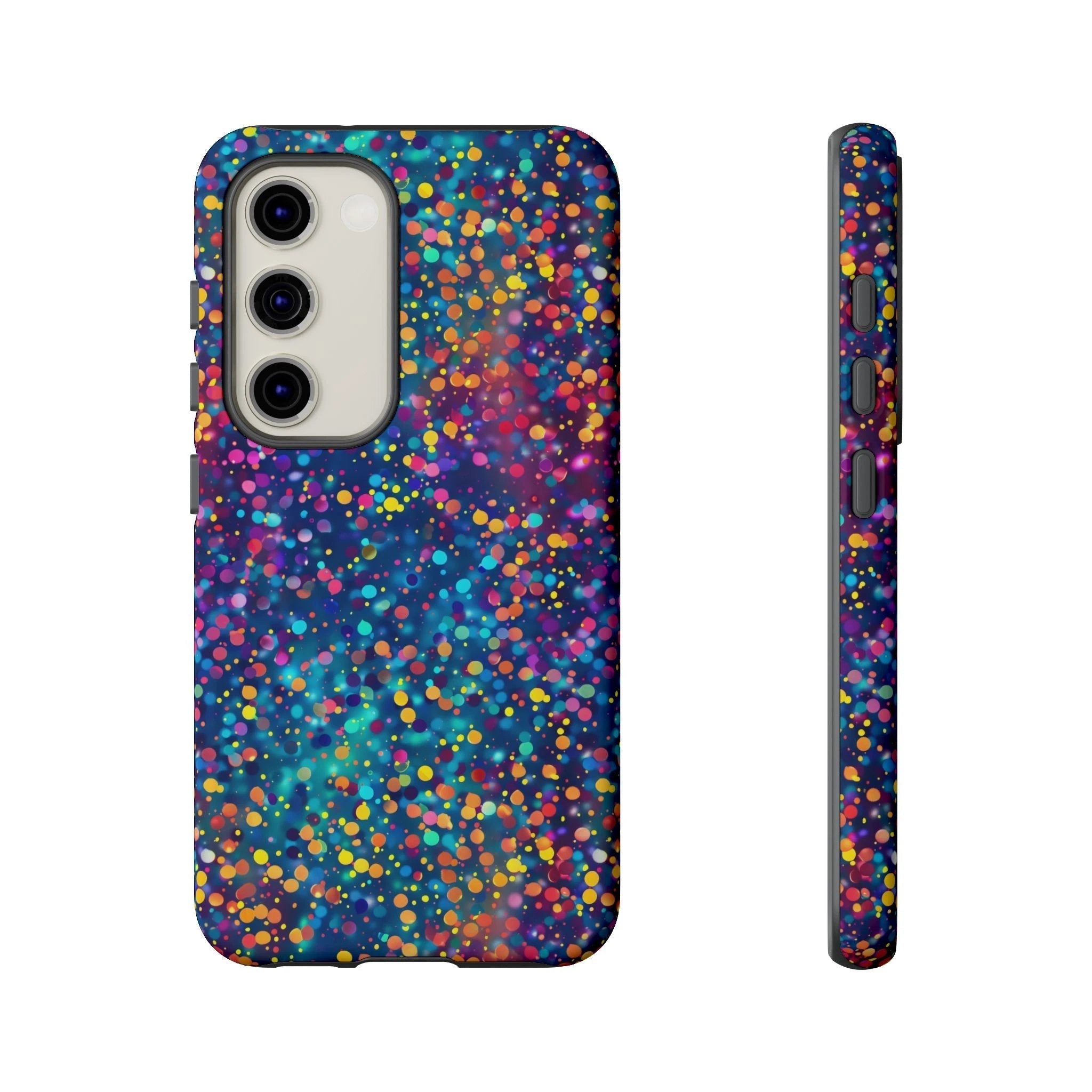 Bespattered Facade Party Time Rainbow Confetti Dots Tough Case by Bespattered Facade