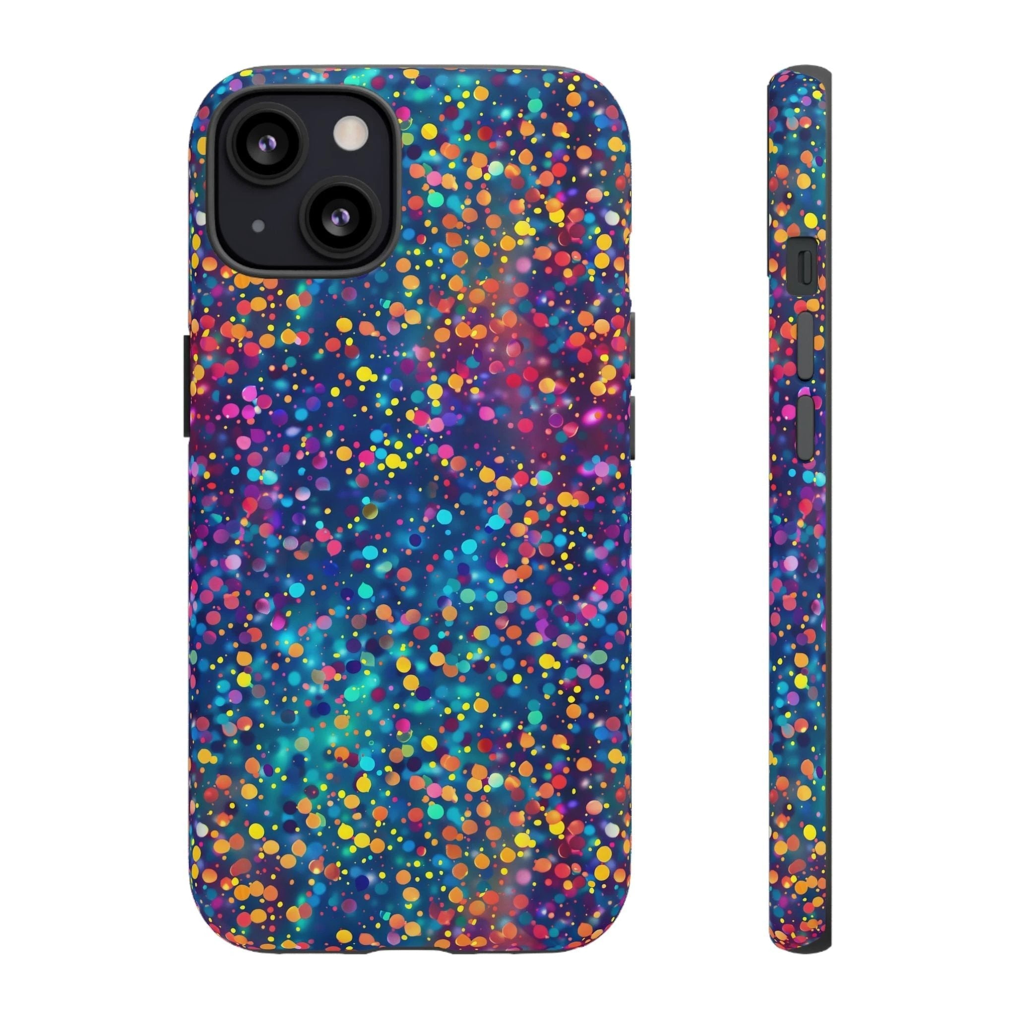 Bespattered Facade Party Time Rainbow Confetti Dots Tough Case by Bespattered Facade