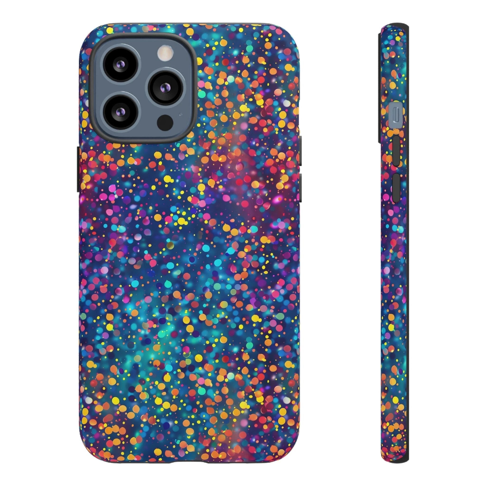 Bespattered Facade Party Time Rainbow Confetti Dots Tough Case by Bespattered Facade