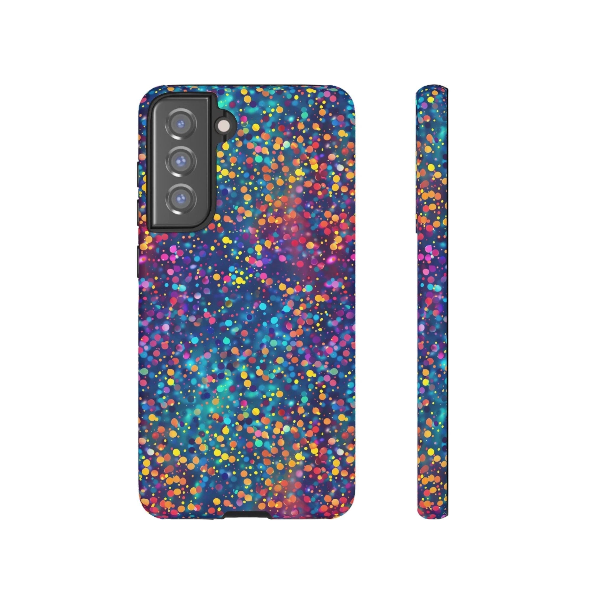 Bespattered Facade Party Time Rainbow Confetti Dots Tough Case by Bespattered Facade