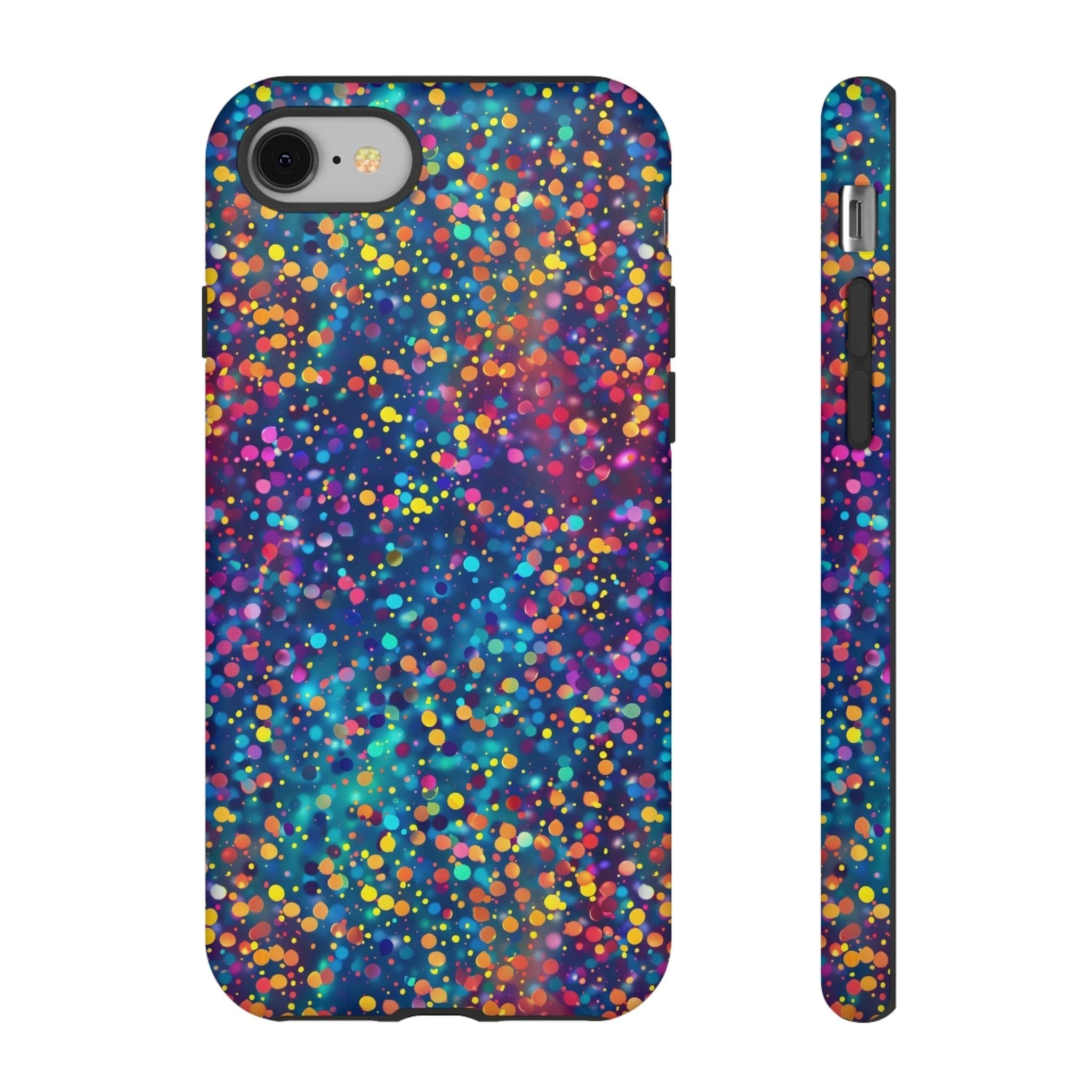 Bespattered Facade Party Time Rainbow Confetti Dots Tough Case by Bespattered Facade