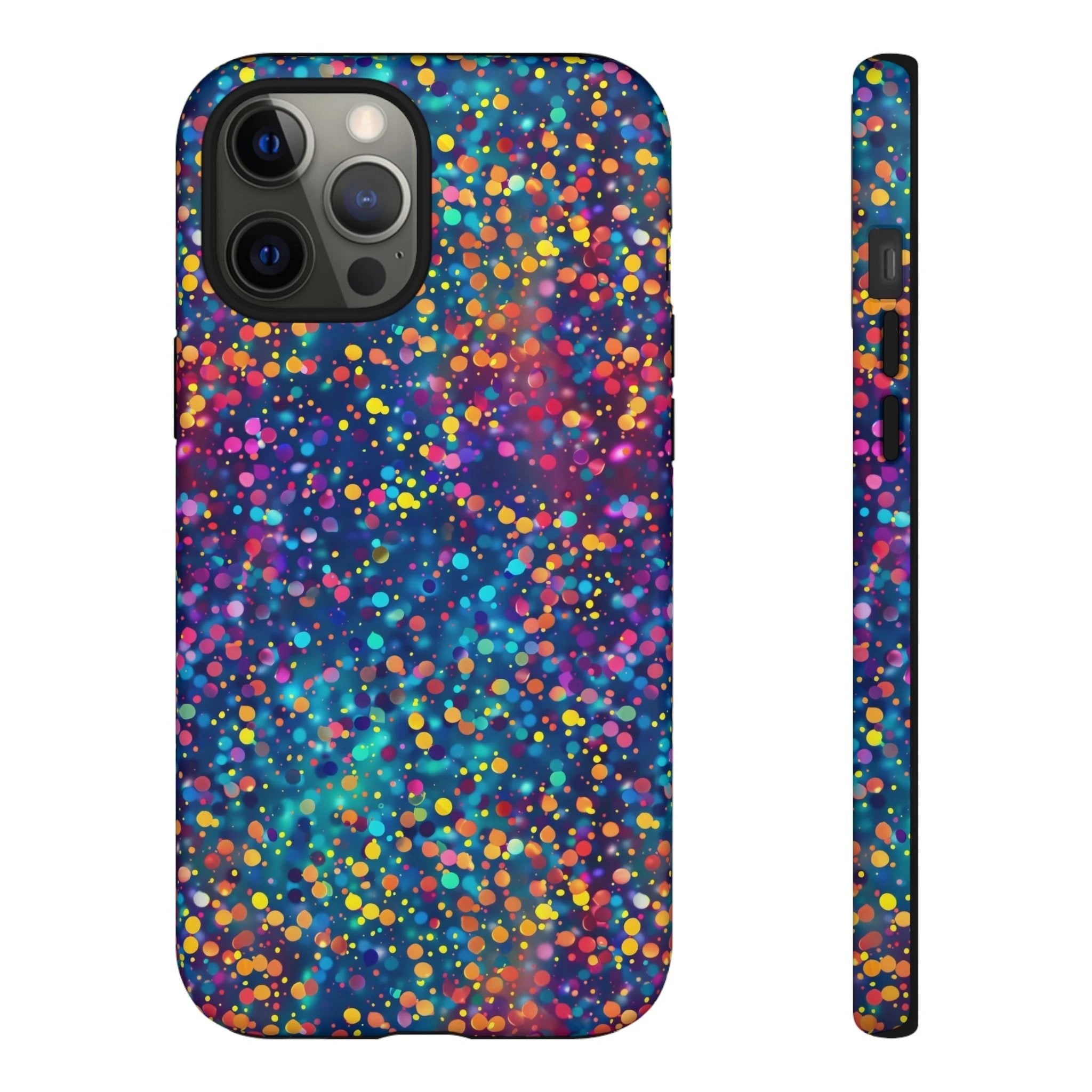 Bespattered Facade Party Time Rainbow Confetti Dots Tough Case by Bespattered Facade