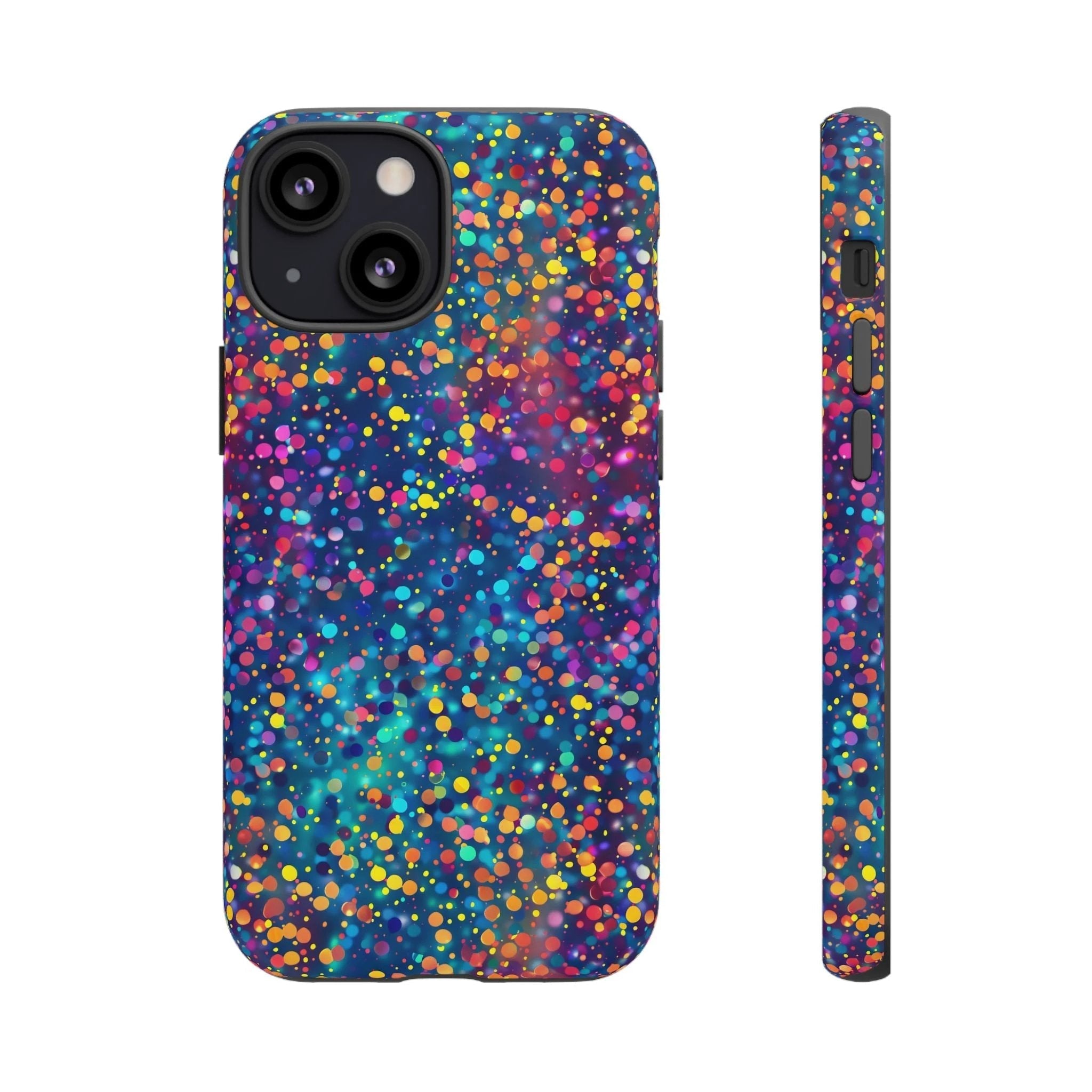 Bespattered Facade Party Time Rainbow Confetti Dots Tough Case by Bespattered Facade