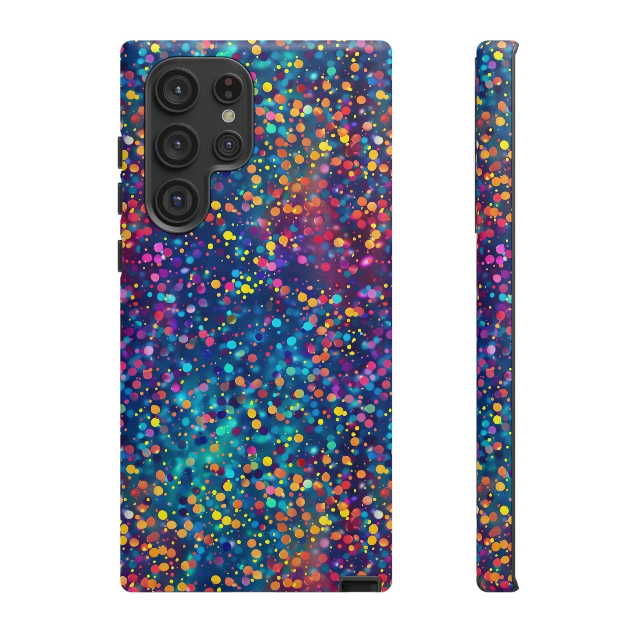 Bespattered Facade Party Time Rainbow Confetti Dots Tough Case by Bespattered Facade