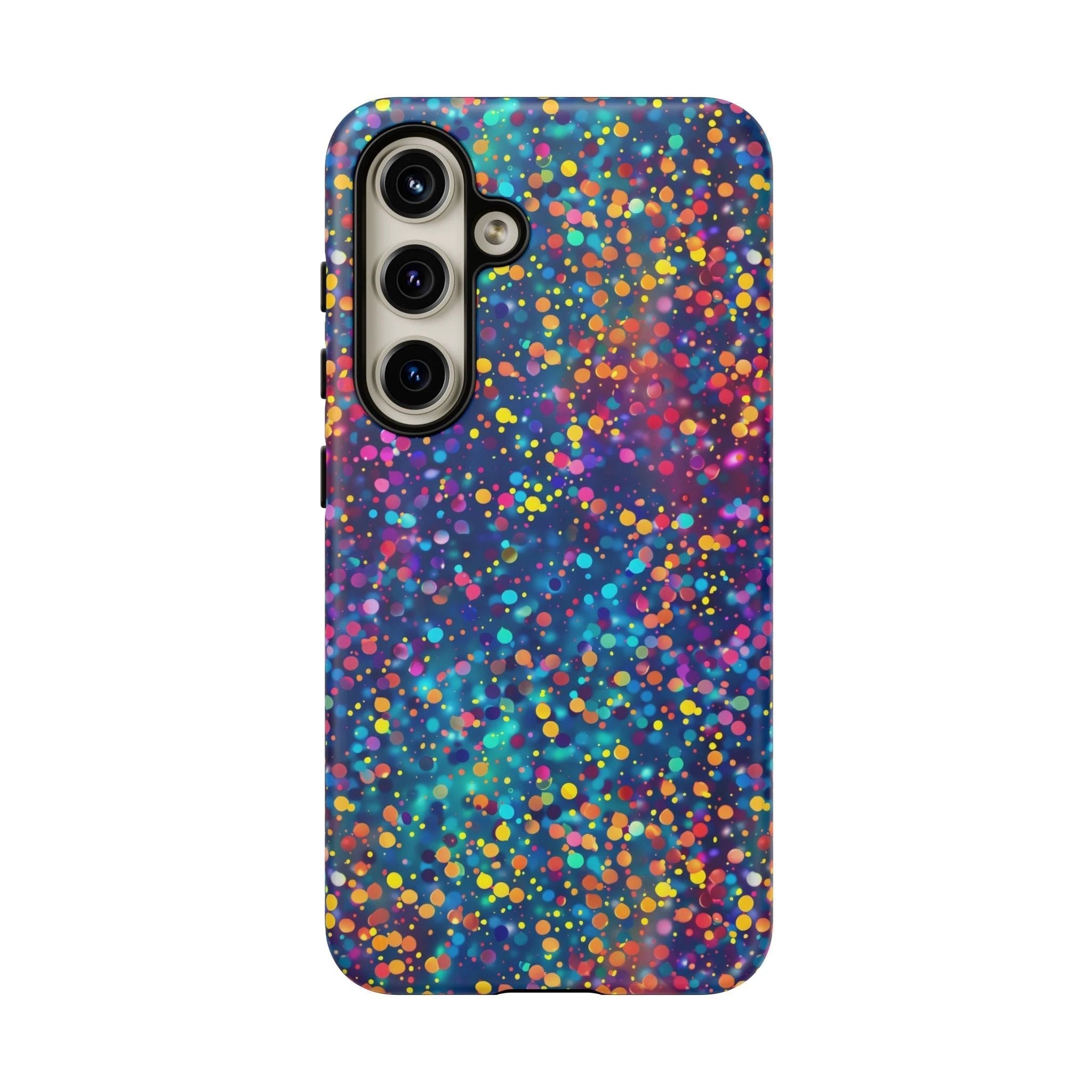 Bespattered Facade Party Time Rainbow Confetti Dots Tough Case by Bespattered Facade