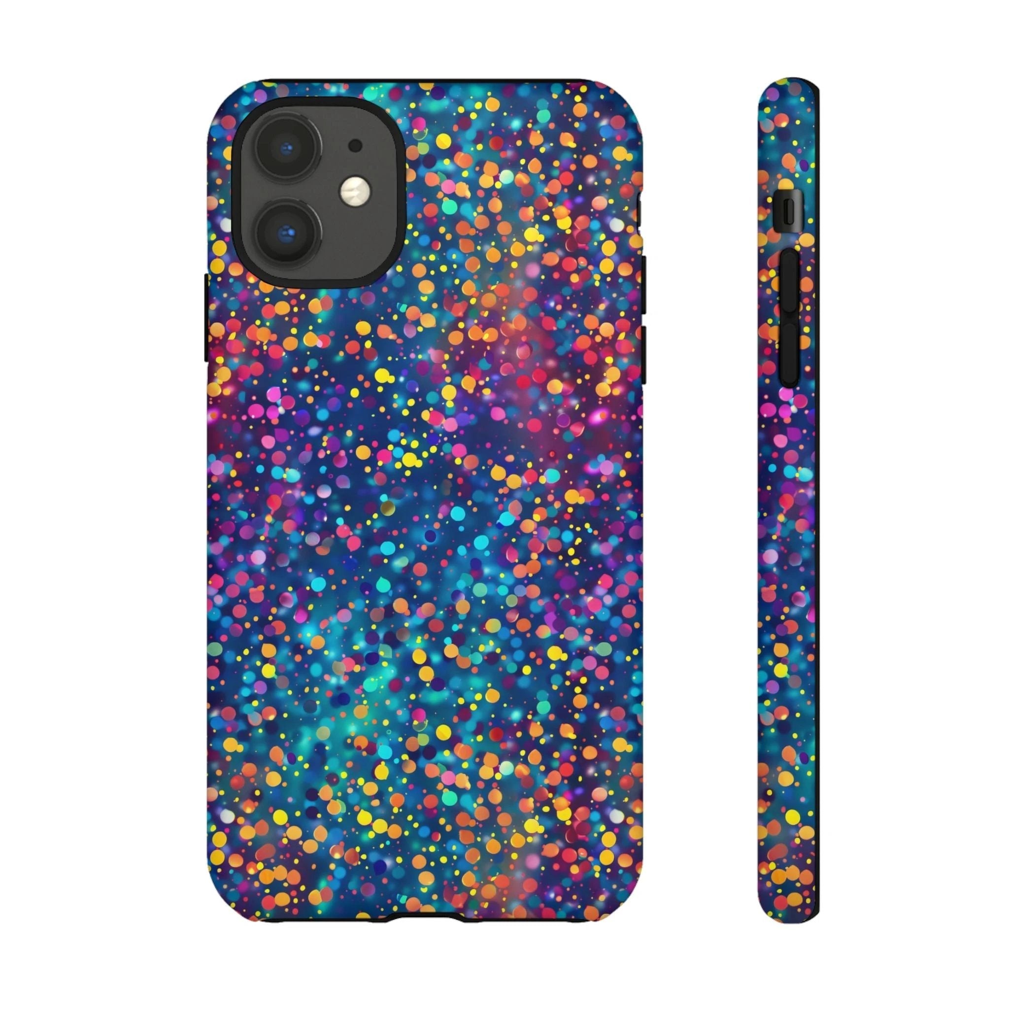 Bespattered Facade Party Time Rainbow Confetti Dots Tough Case by Bespattered Facade