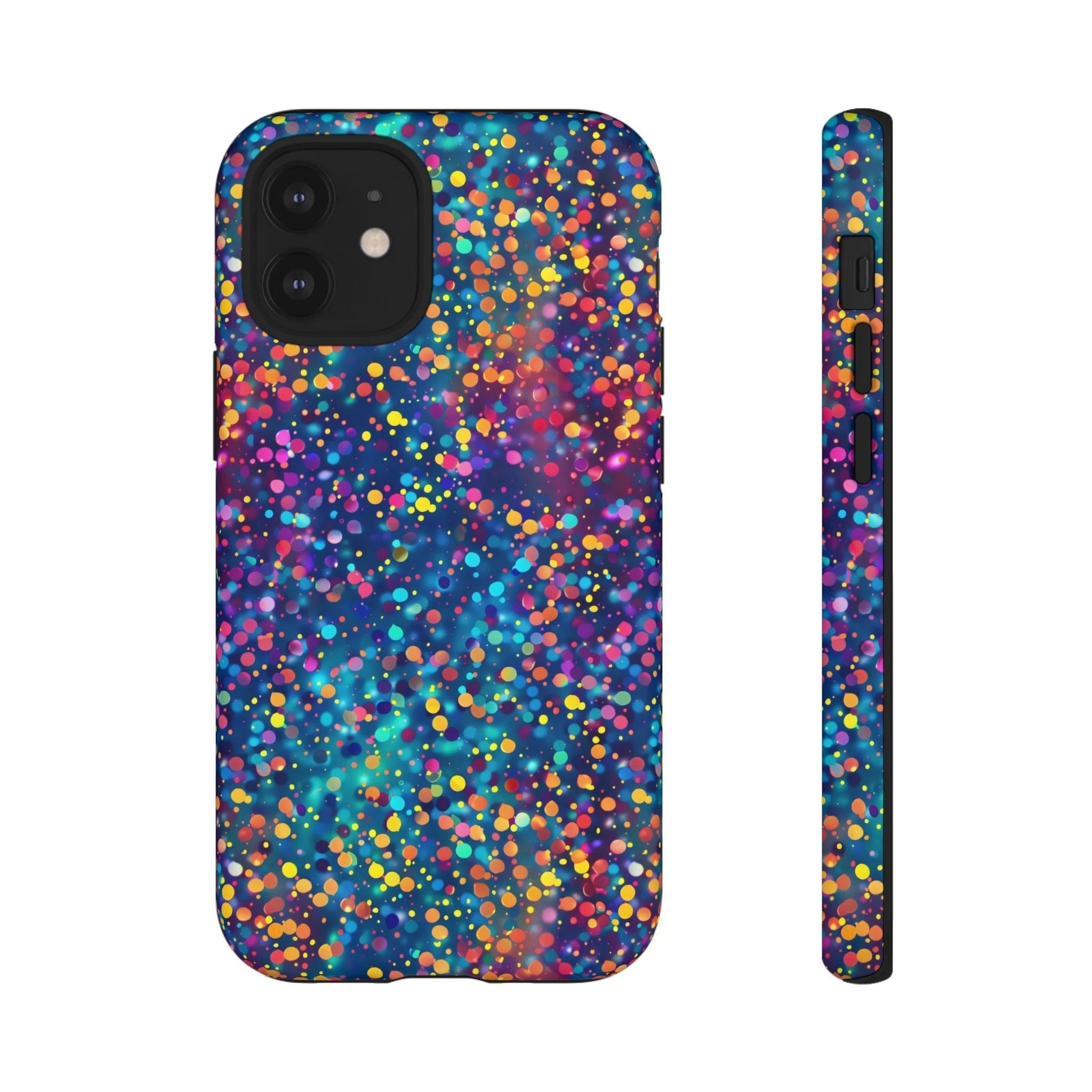 Bespattered Facade Party Time Rainbow Confetti Dots Tough Case by Bespattered Facade