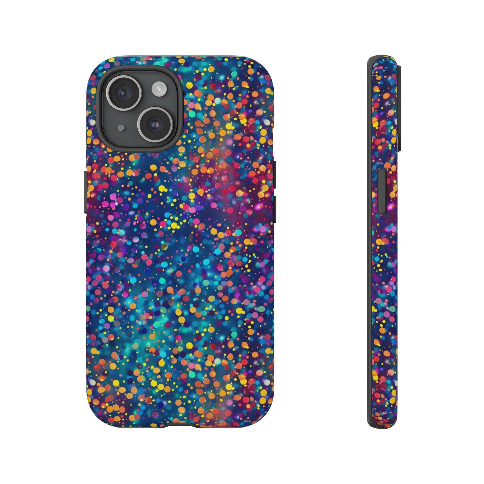 Bespattered Facade Party Time Rainbow Confetti Dots Tough Case by Bespattered Facade