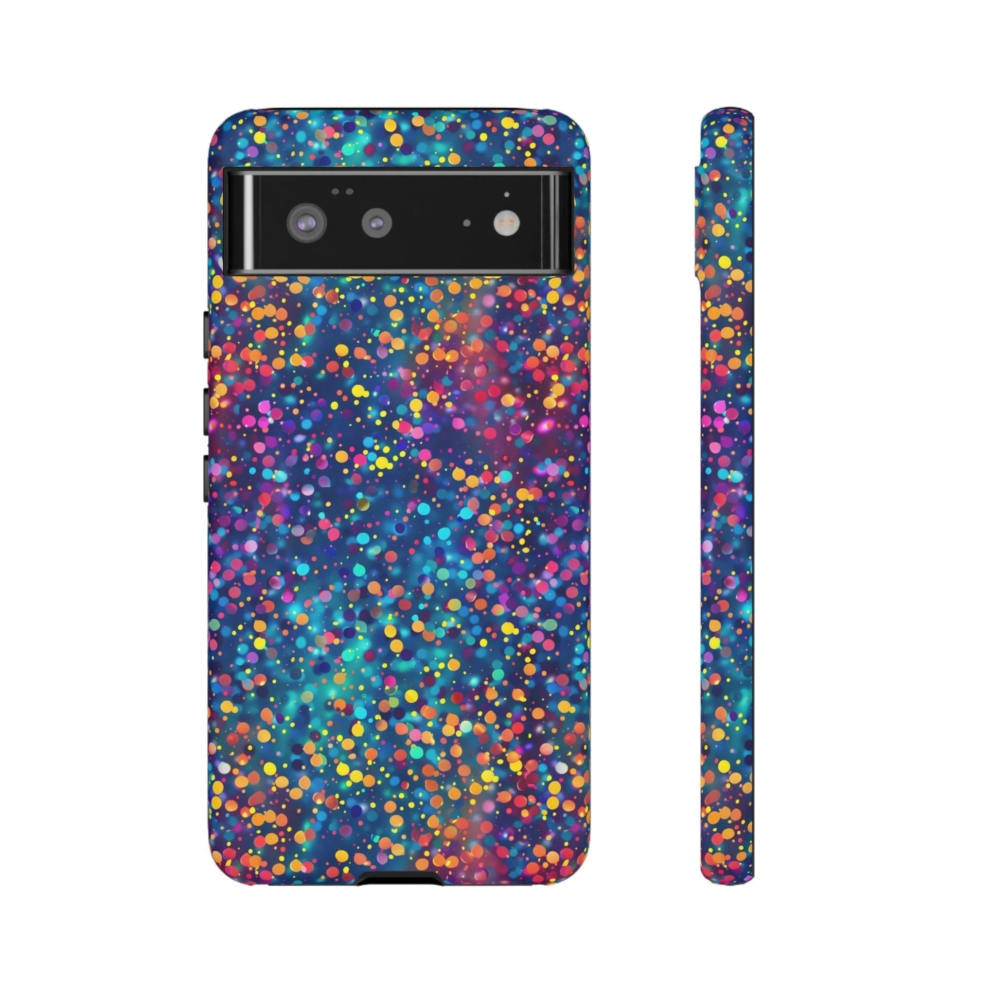 Bespattered Facade Party Time Rainbow Confetti Dots Tough Case by Bespattered Facade