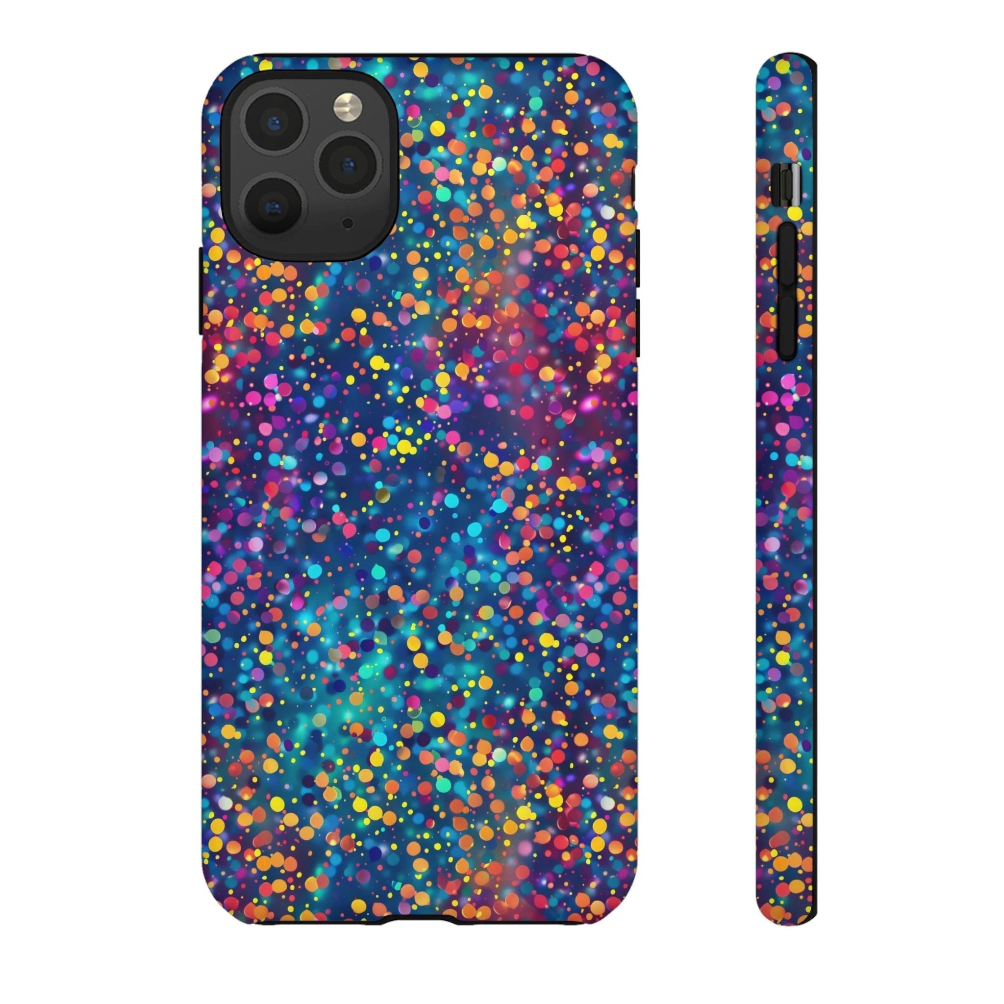 Bespattered Facade Party Time Rainbow Confetti Dots Tough Case by Bespattered Facade