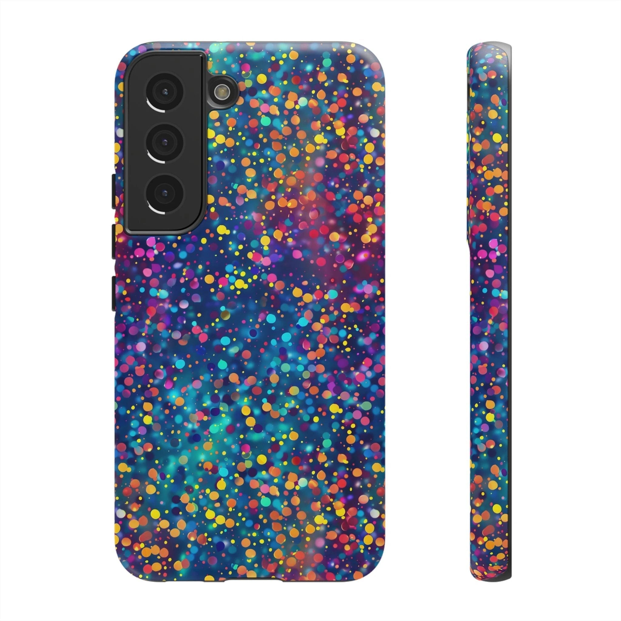 Bespattered Facade Party Time Rainbow Confetti Dots Tough Case by Bespattered Facade
