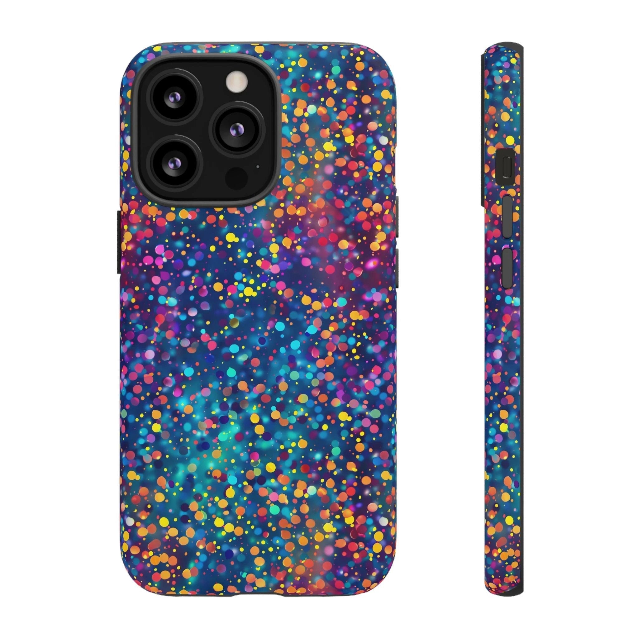 Bespattered Facade Party Time Rainbow Confetti Dots Tough Case by Bespattered Facade
