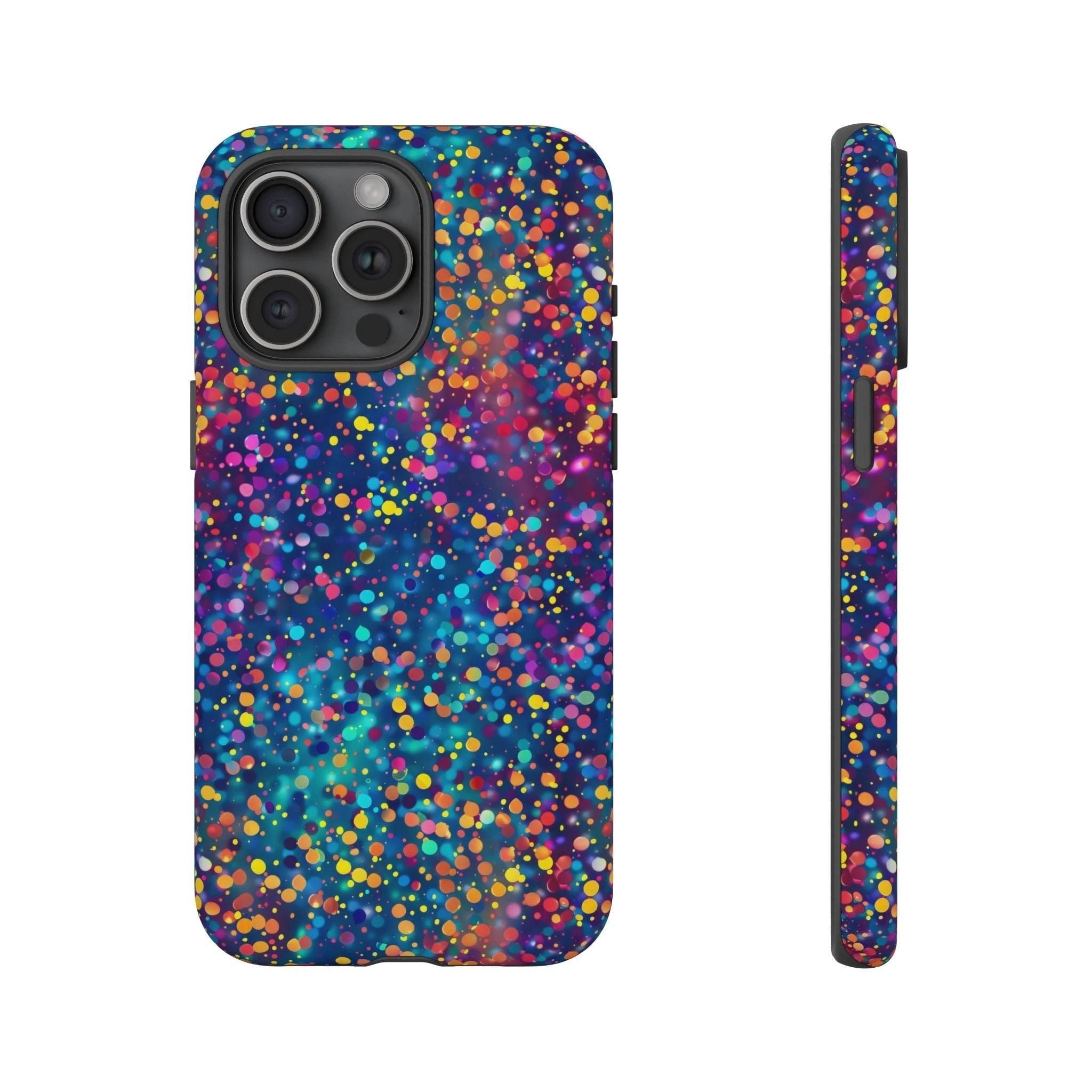 Bespattered Facade Party Time Rainbow Confetti Dots Tough Case by Bespattered Facade