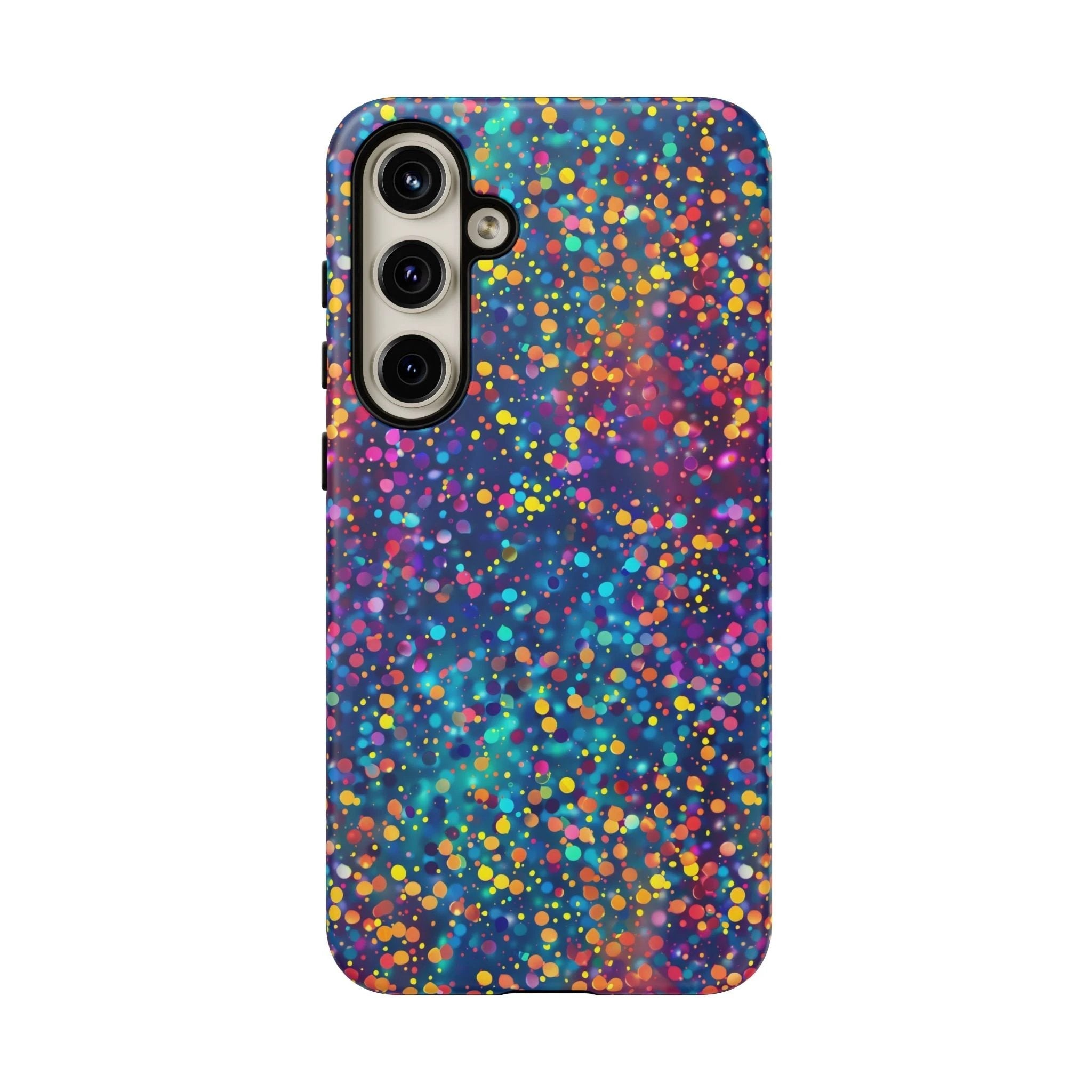Bespattered Facade Party Time Rainbow Confetti Dots Tough Case by Bespattered Facade
