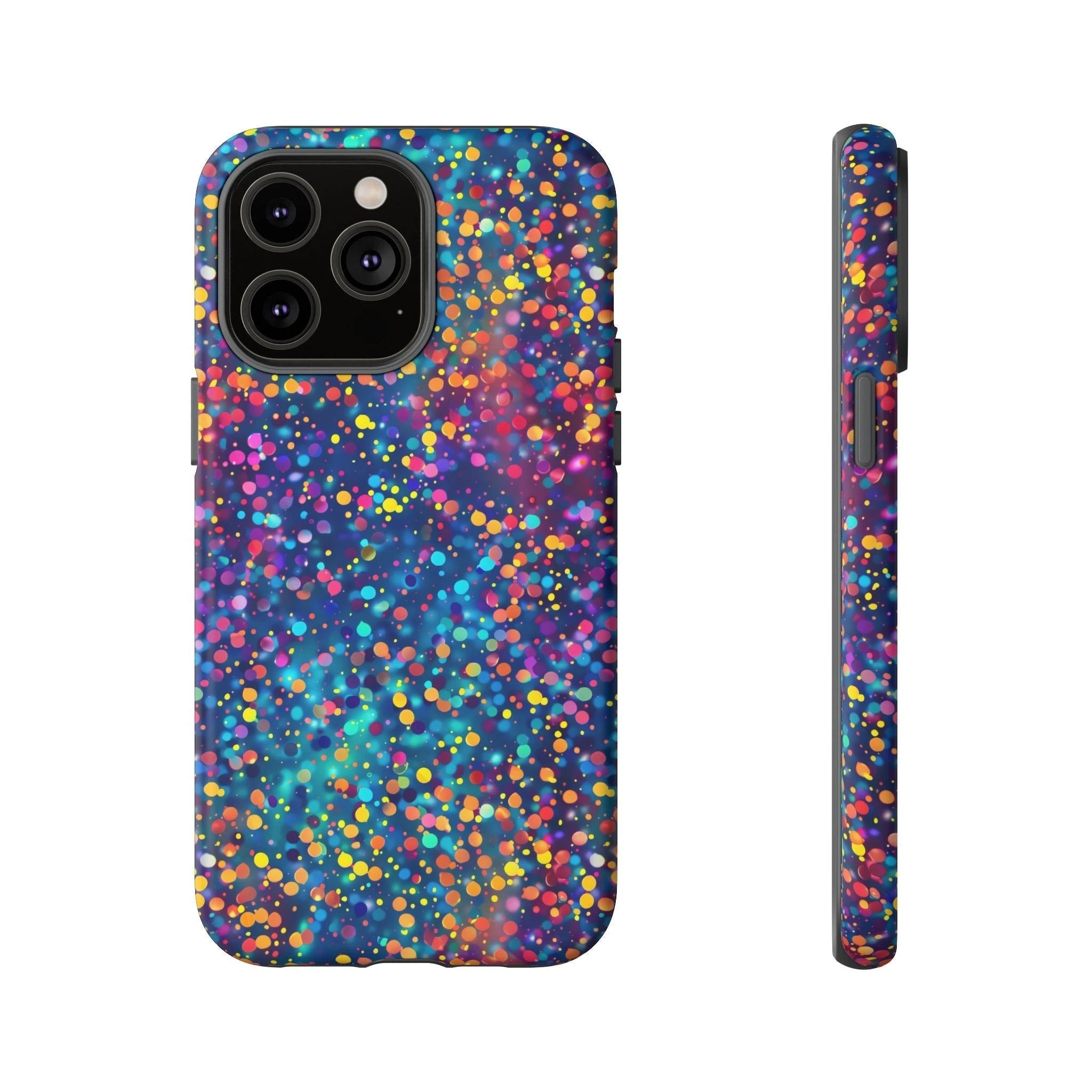 Bespattered Facade Party Time Rainbow Confetti Dots Tough Case by Bespattered Facade