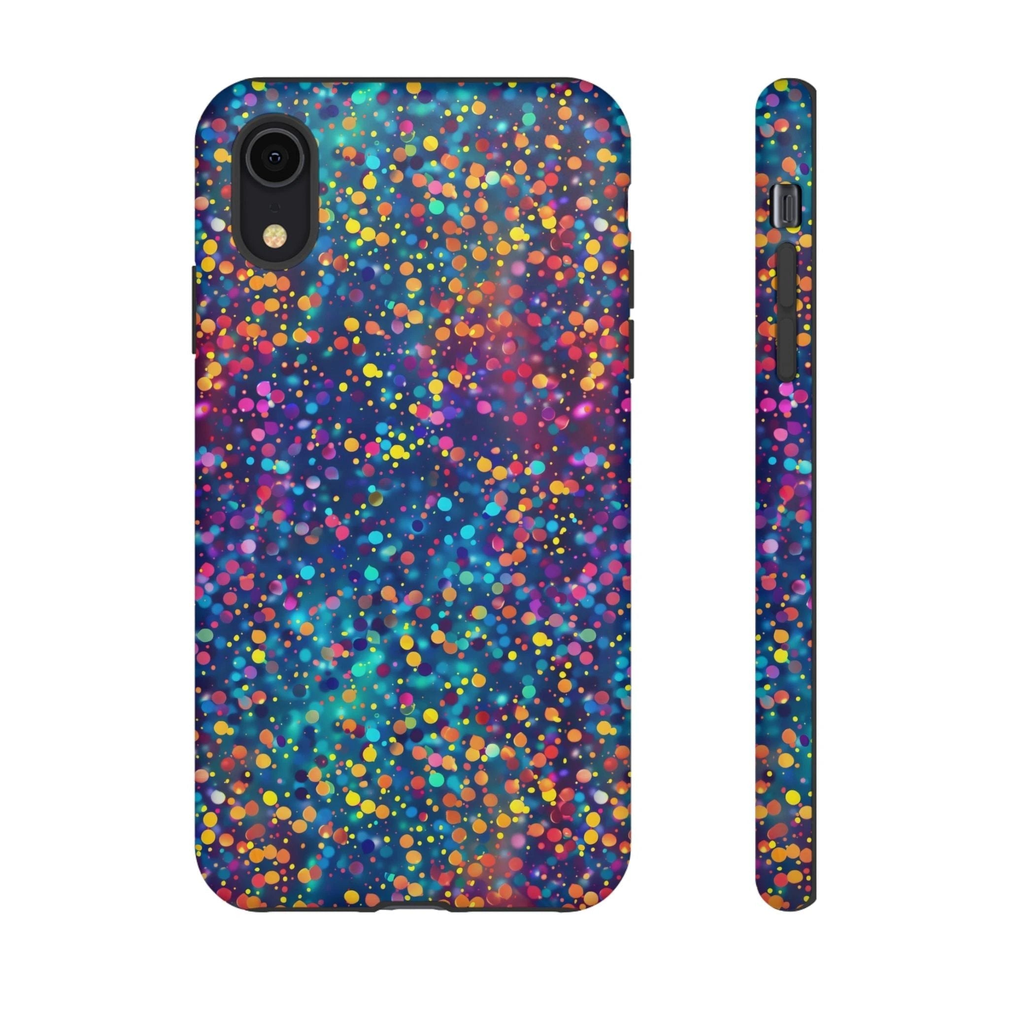 Bespattered Facade Party Time Rainbow Confetti Dots Tough Case by Bespattered Facade