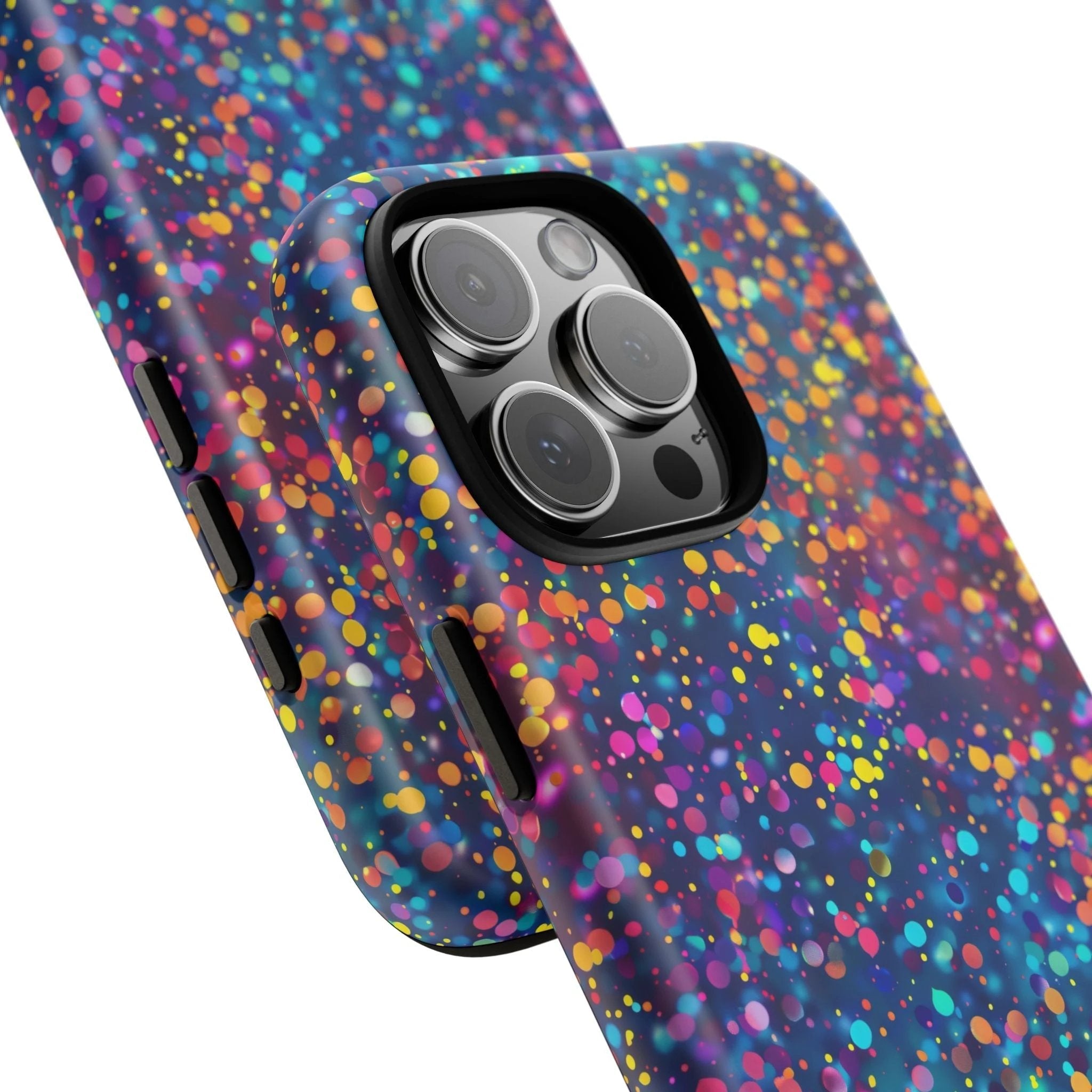 Bespattered Facade Party Time Rainbow Confetti Dots Tough Case by Bespattered Facade