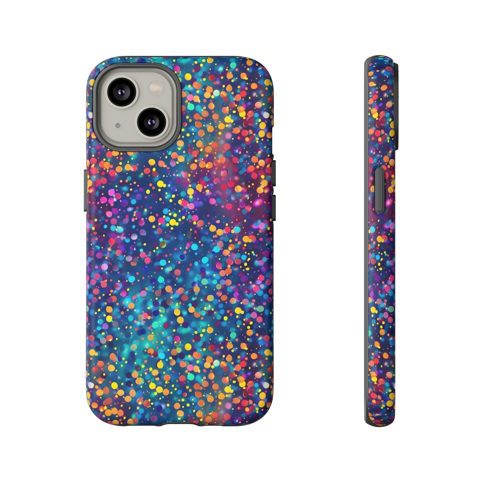 Bespattered Facade Party Time Rainbow Confetti Dots Tough Case by Bespattered Facade