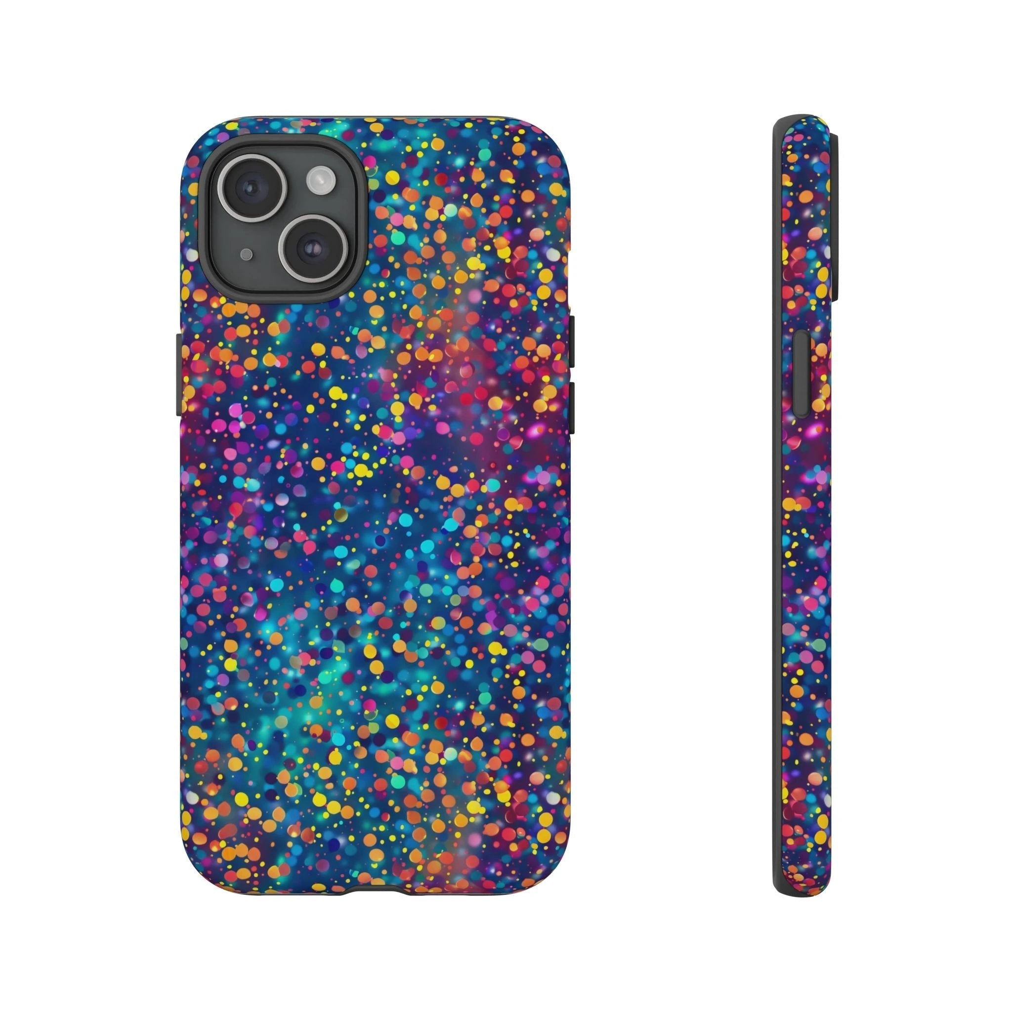 Bespattered Facade Party Time Rainbow Confetti Dots Tough Case by Bespattered Facade