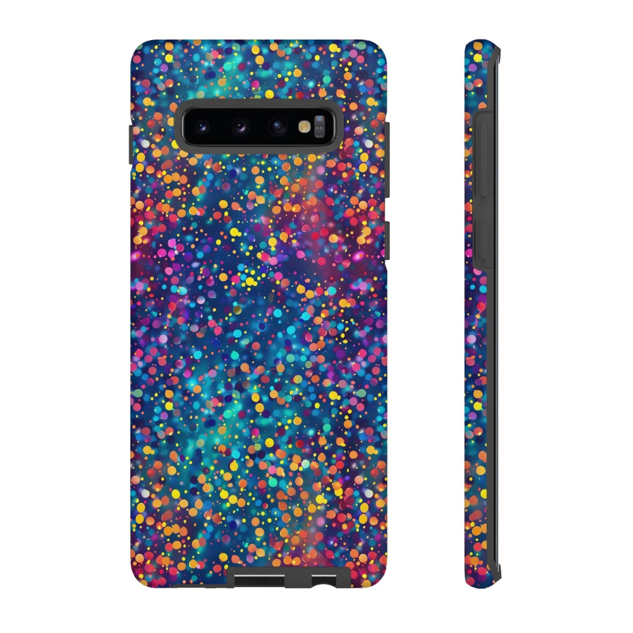 Bespattered Facade Party Time Rainbow Confetti Dots Tough Case by Bespattered Facade