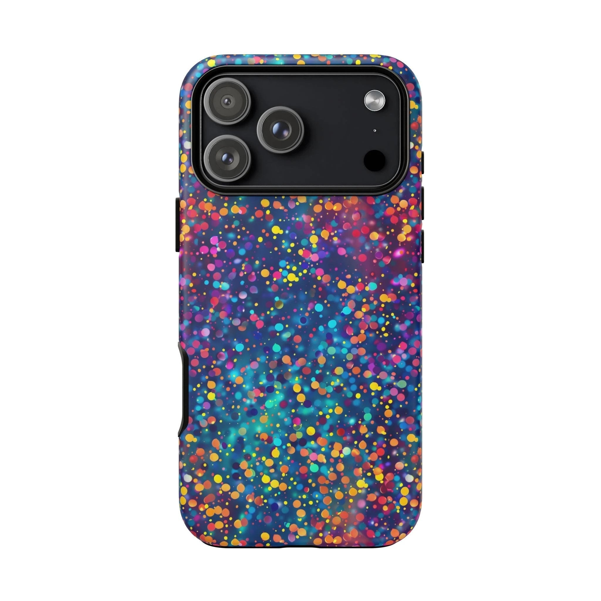 Bespattered Facade Party Time Rainbow Confetti Dots Tough Case by Bespattered Facade