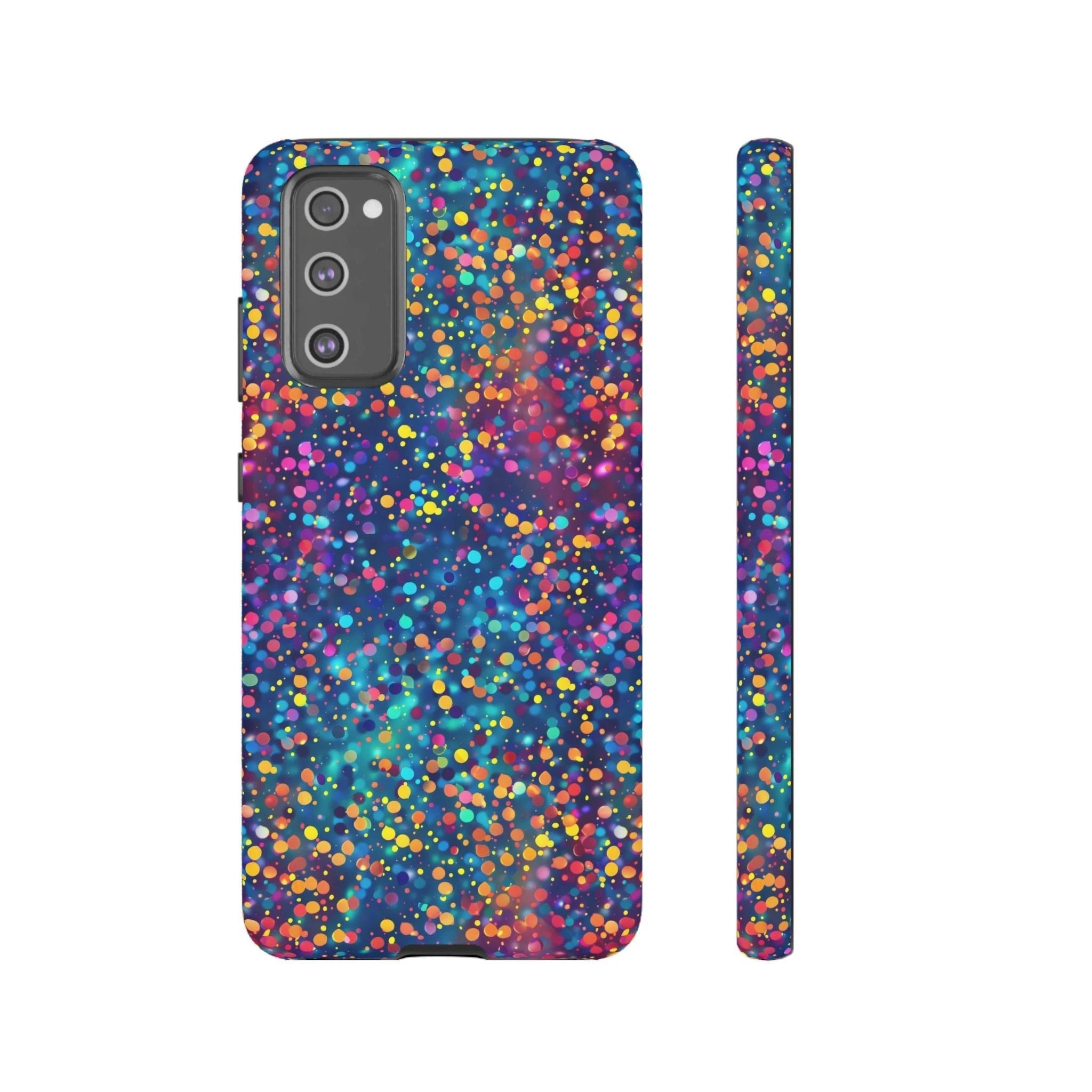 Bespattered Facade Party Time Rainbow Confetti Dots Tough Case by Bespattered Facade