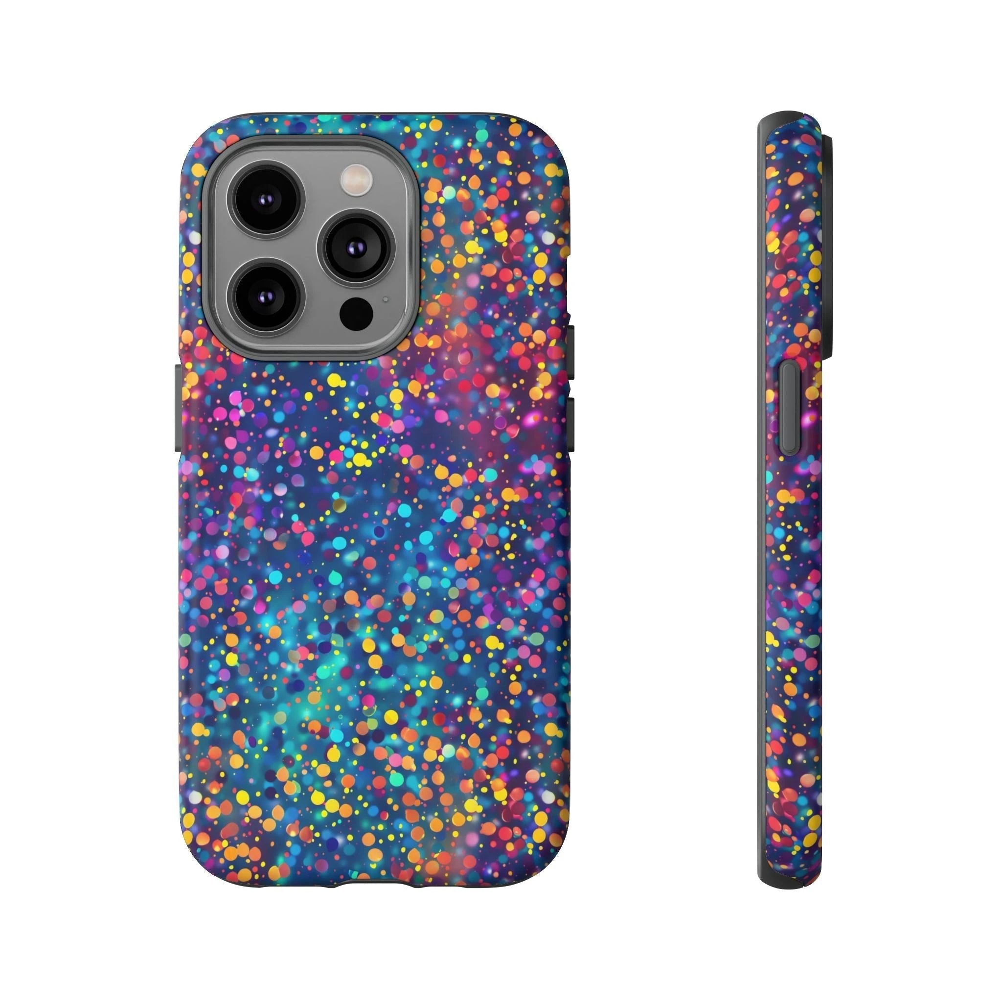 Bespattered Facade Party Time Rainbow Confetti Dots Tough Case by Bespattered Facade
