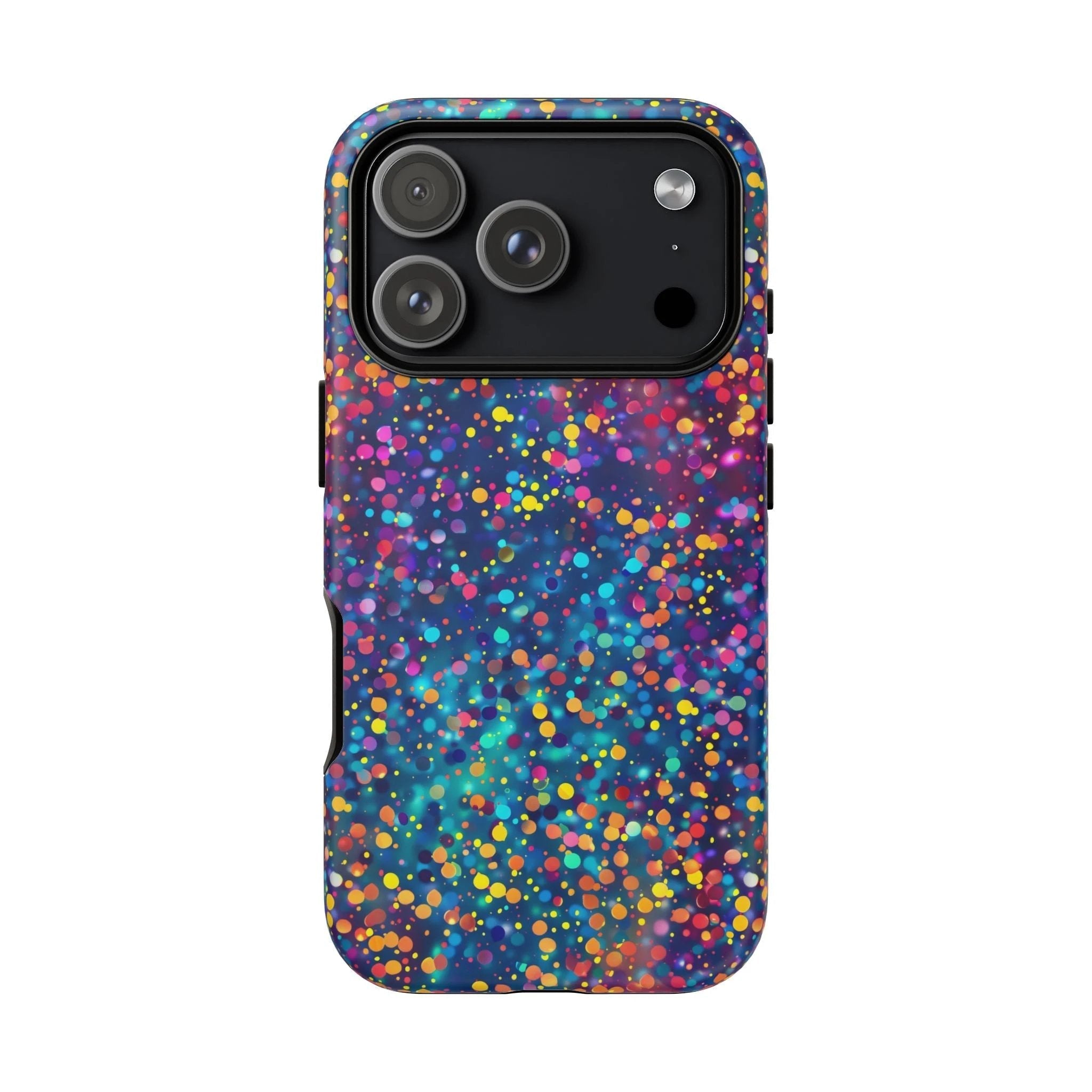 Bespattered Facade Party Time Rainbow Confetti Dots Tough Case by Bespattered Facade