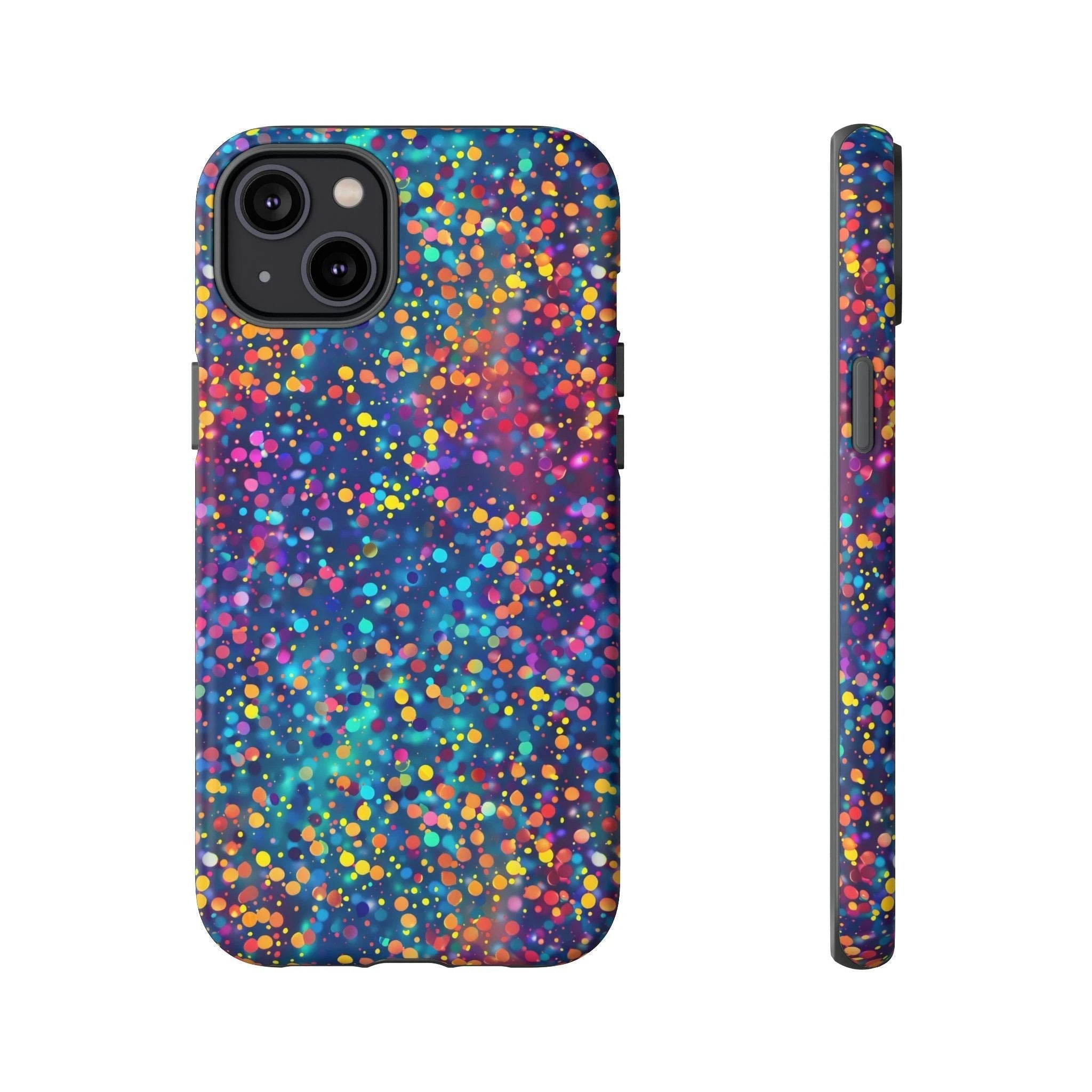 Bespattered Facade Party Time Rainbow Confetti Dots Tough Case by Bespattered Facade