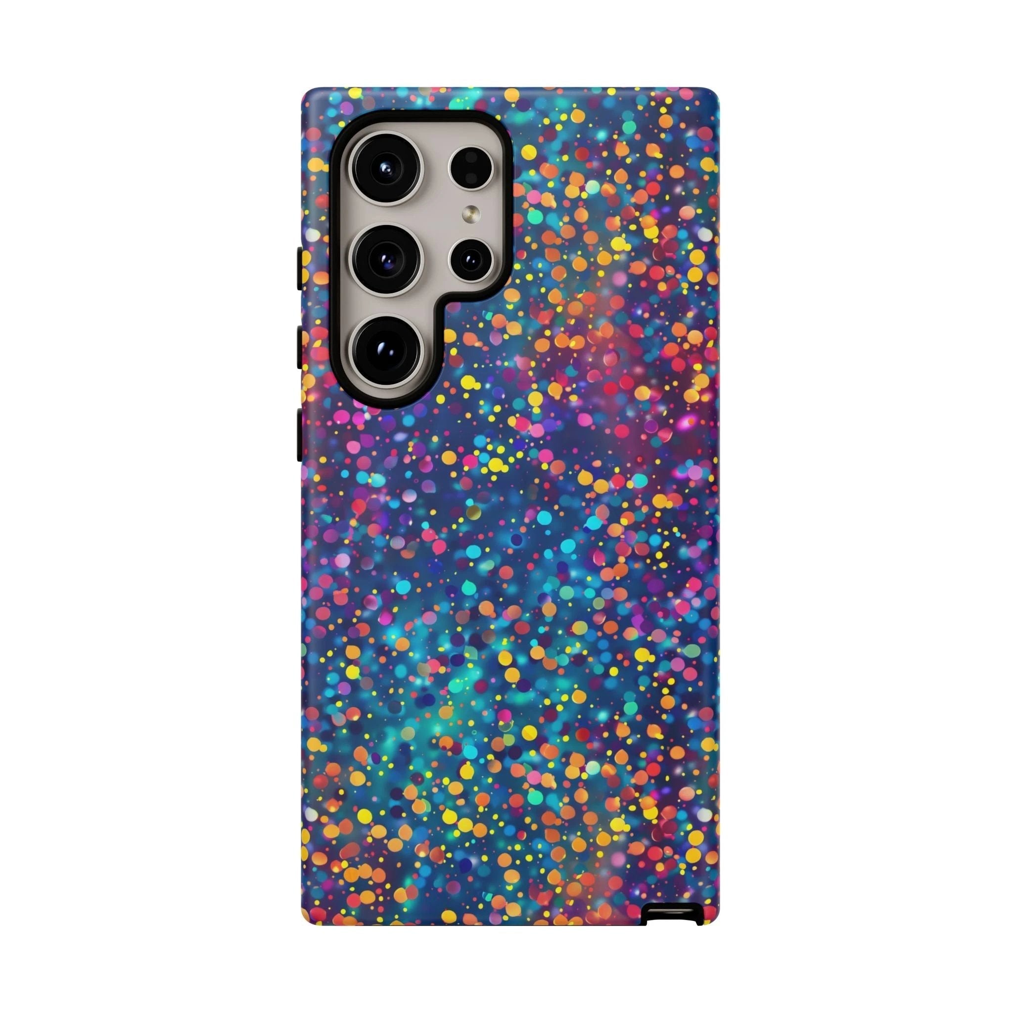 Bespattered Facade Party Time Rainbow Confetti Dots Tough Case by Bespattered Facade