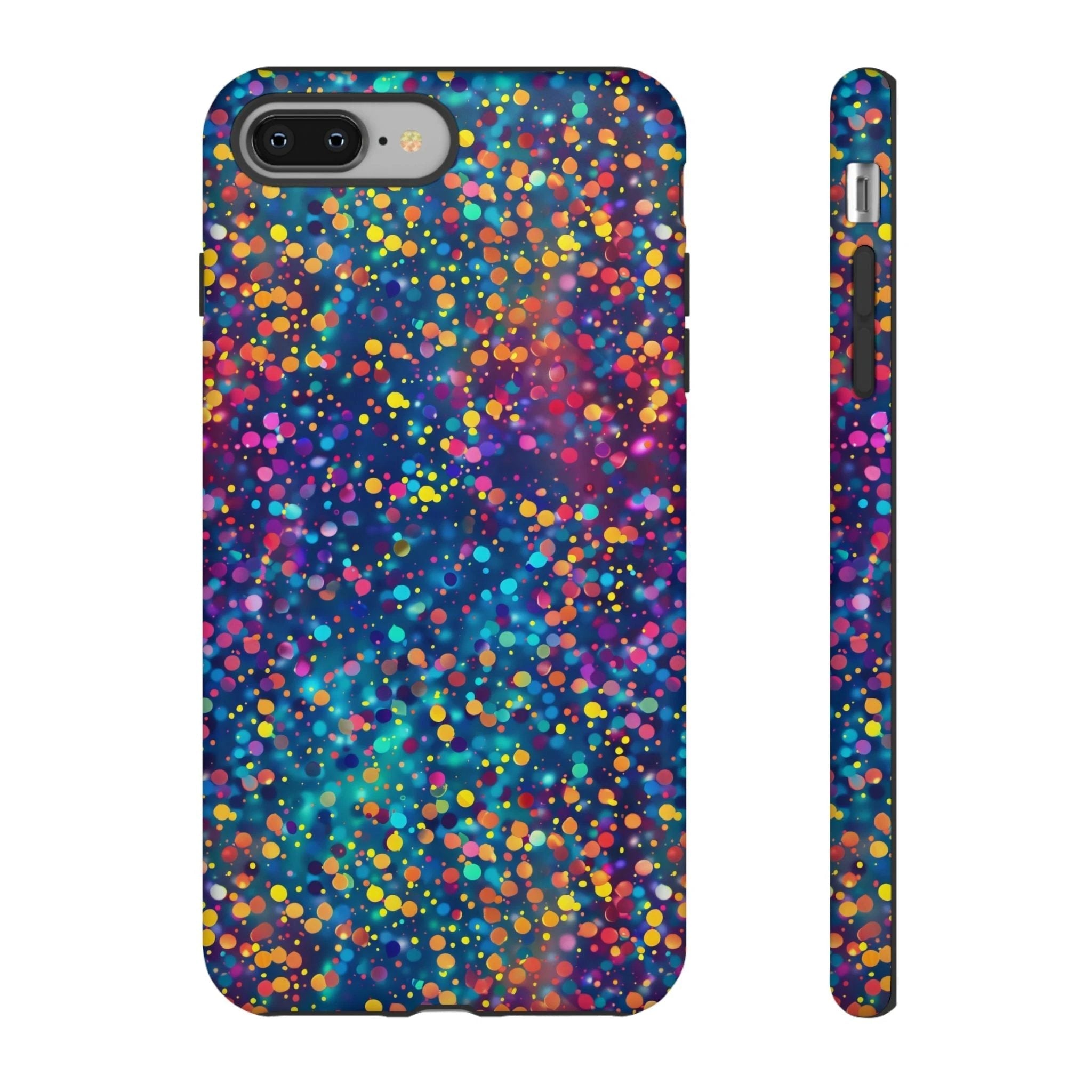 Bespattered Facade Party Time Rainbow Confetti Dots Tough Case by Bespattered Facade