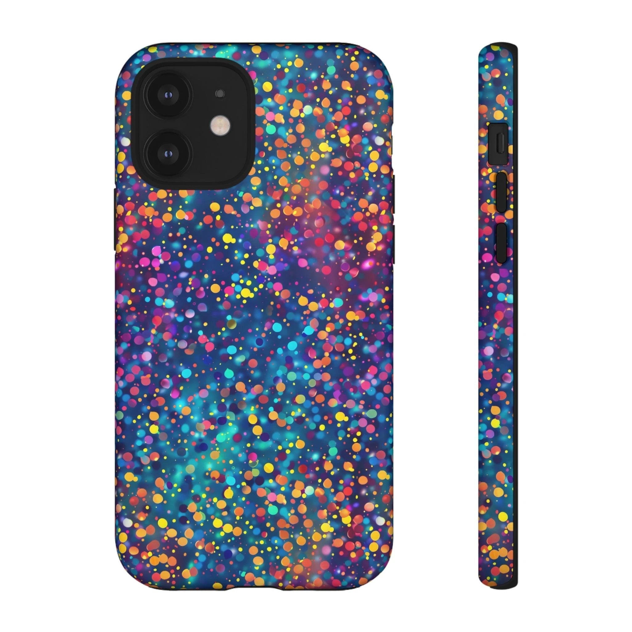 Bespattered Facade Party Time Rainbow Confetti Dots Tough Case by Bespattered Facade