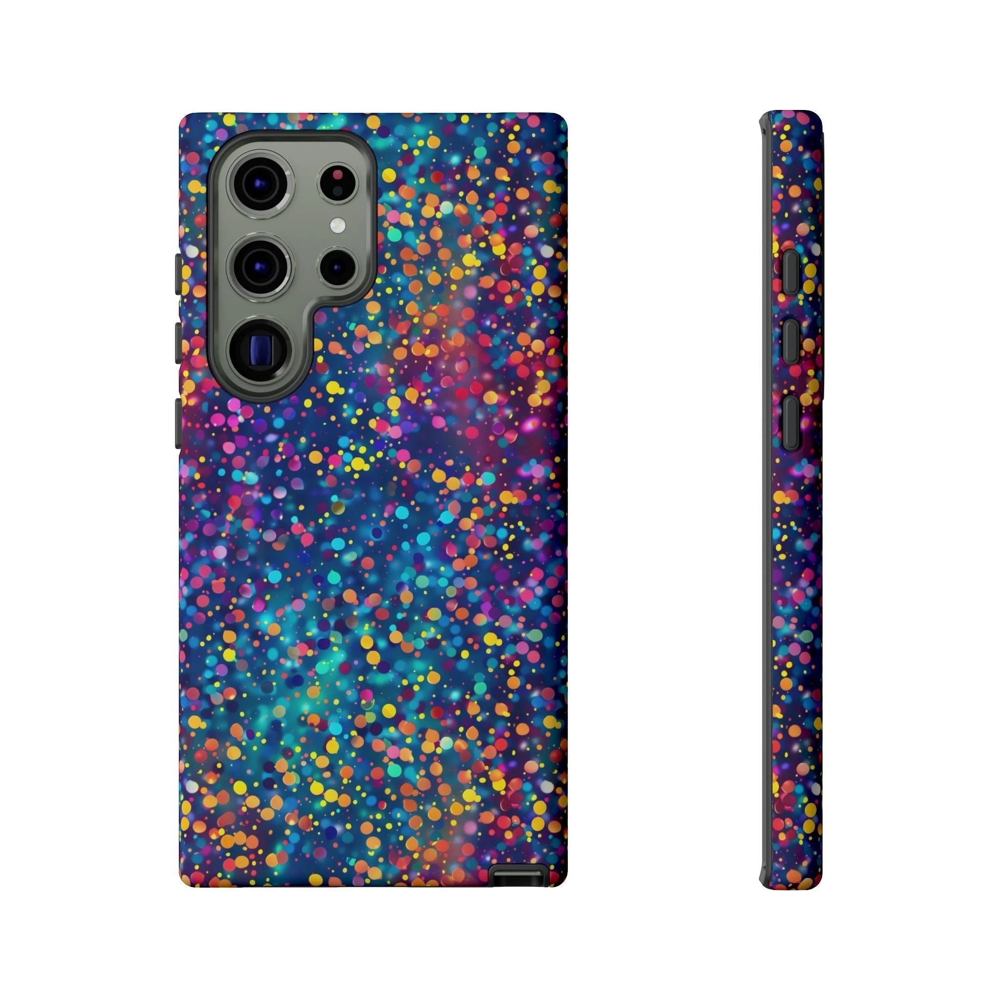 Bespattered Facade Party Time Rainbow Confetti Dots Tough Case by Bespattered Facade